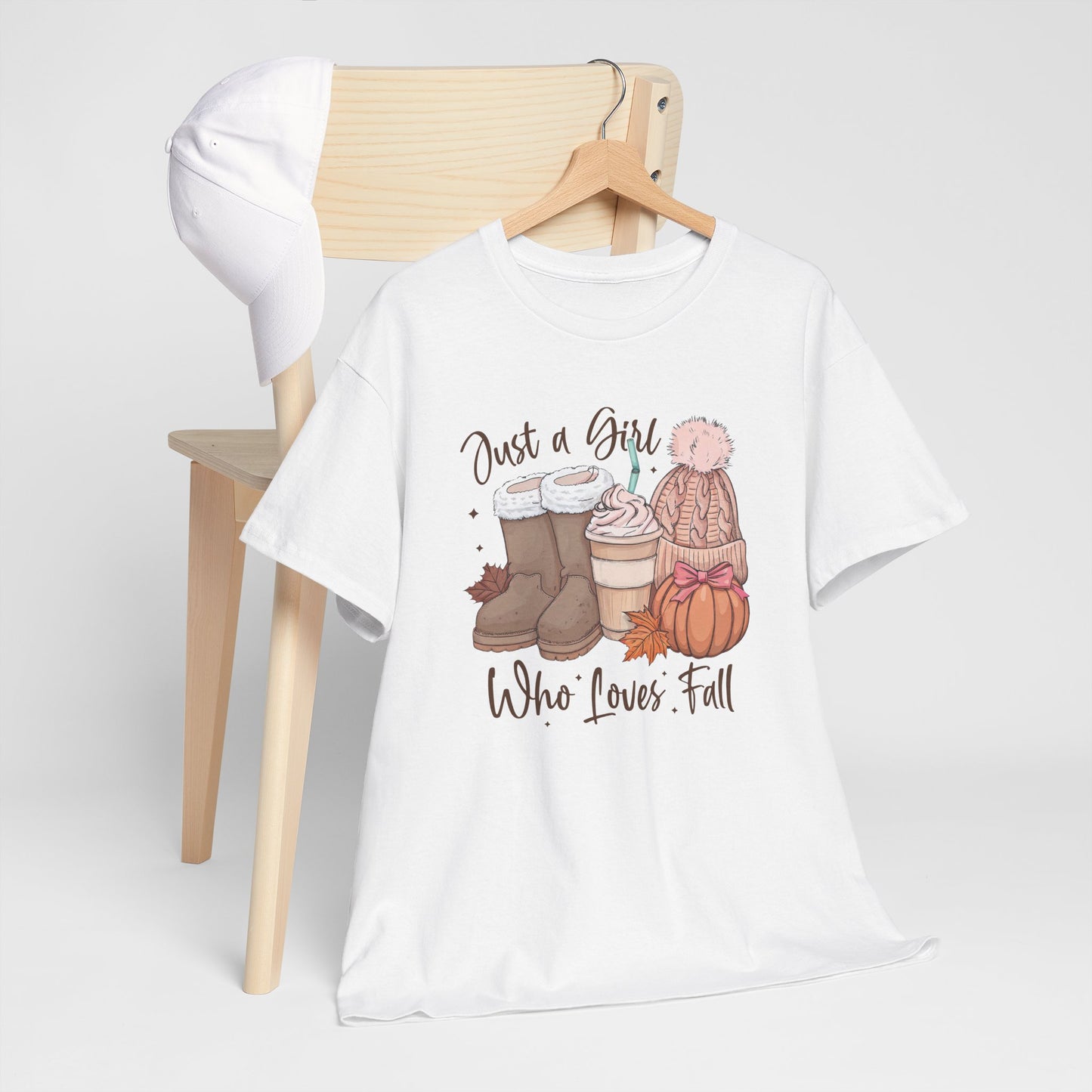 Just a Girl Who Loves Fall, Vintage Style Tee