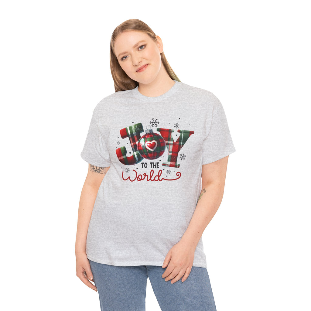 Joy to the World -Heavy Cotton Tee - Christmas Holiday Shirt