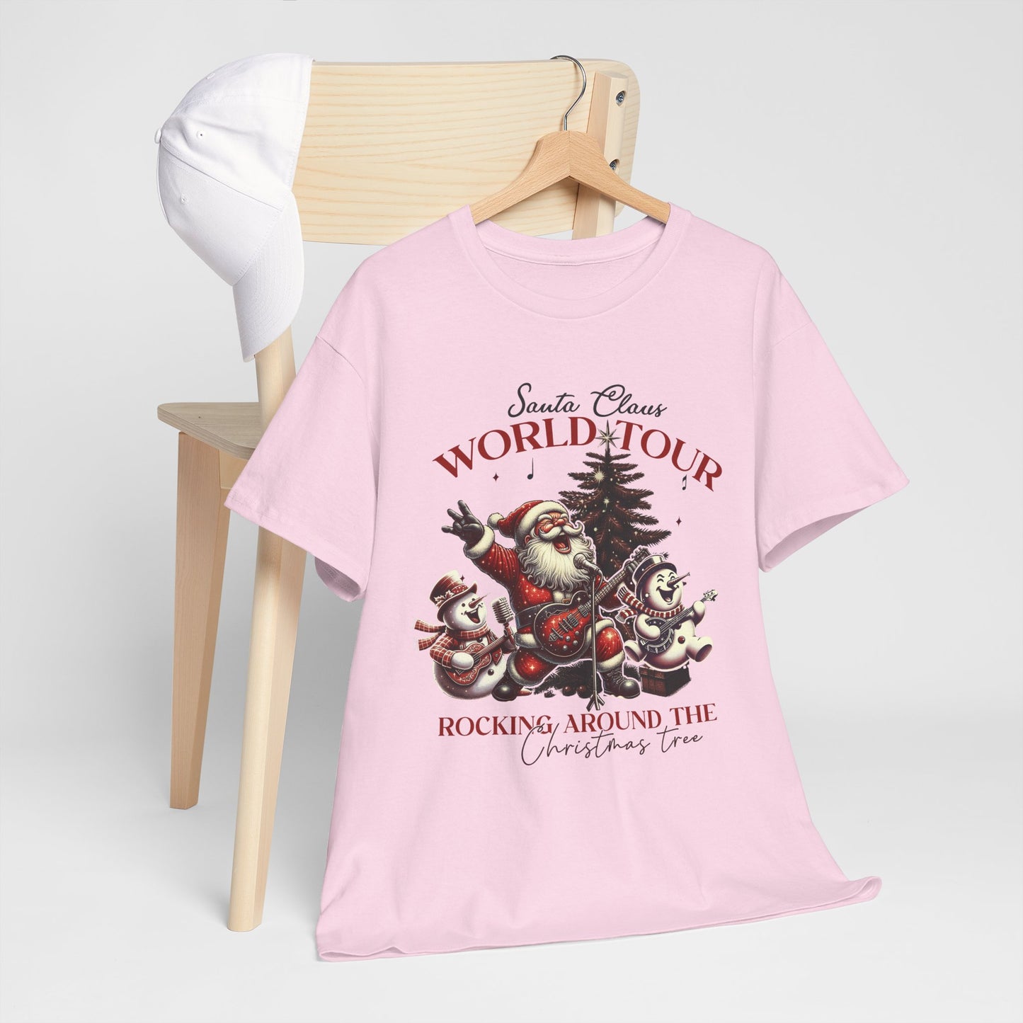 Christmas Santa Claus World Tour Tee - Heavy Cotton T-Shirt