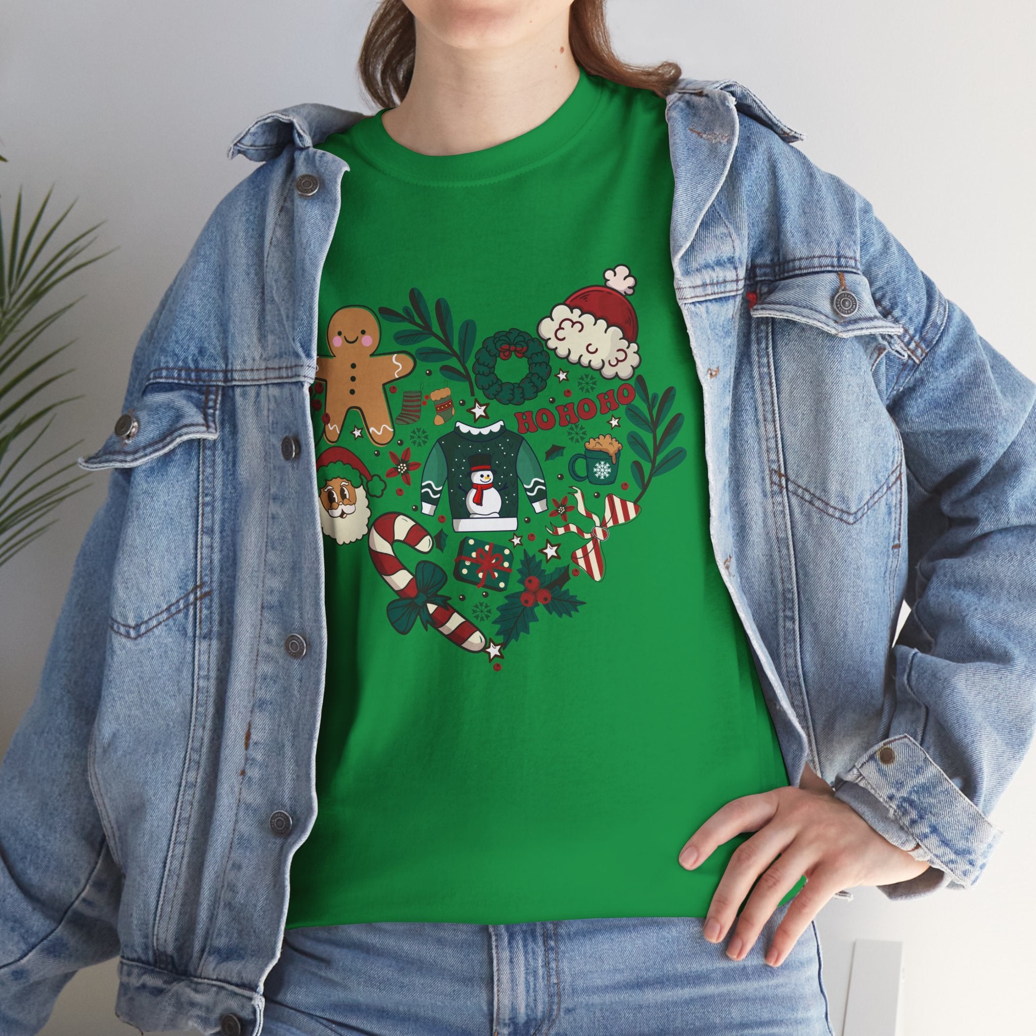 Festive Holiday Heart Heavy Cotton Tee
