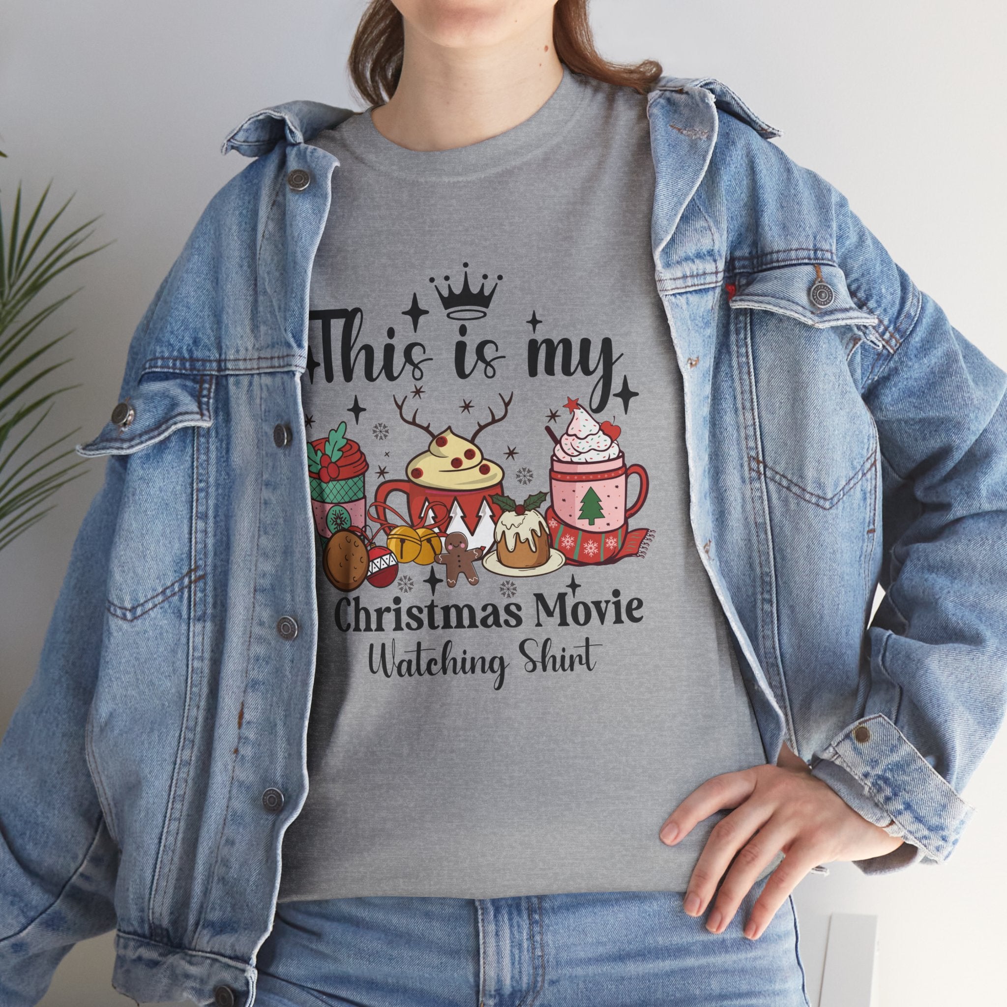 Christmas Movie Watching Tee - Heavy Cotton Shirt