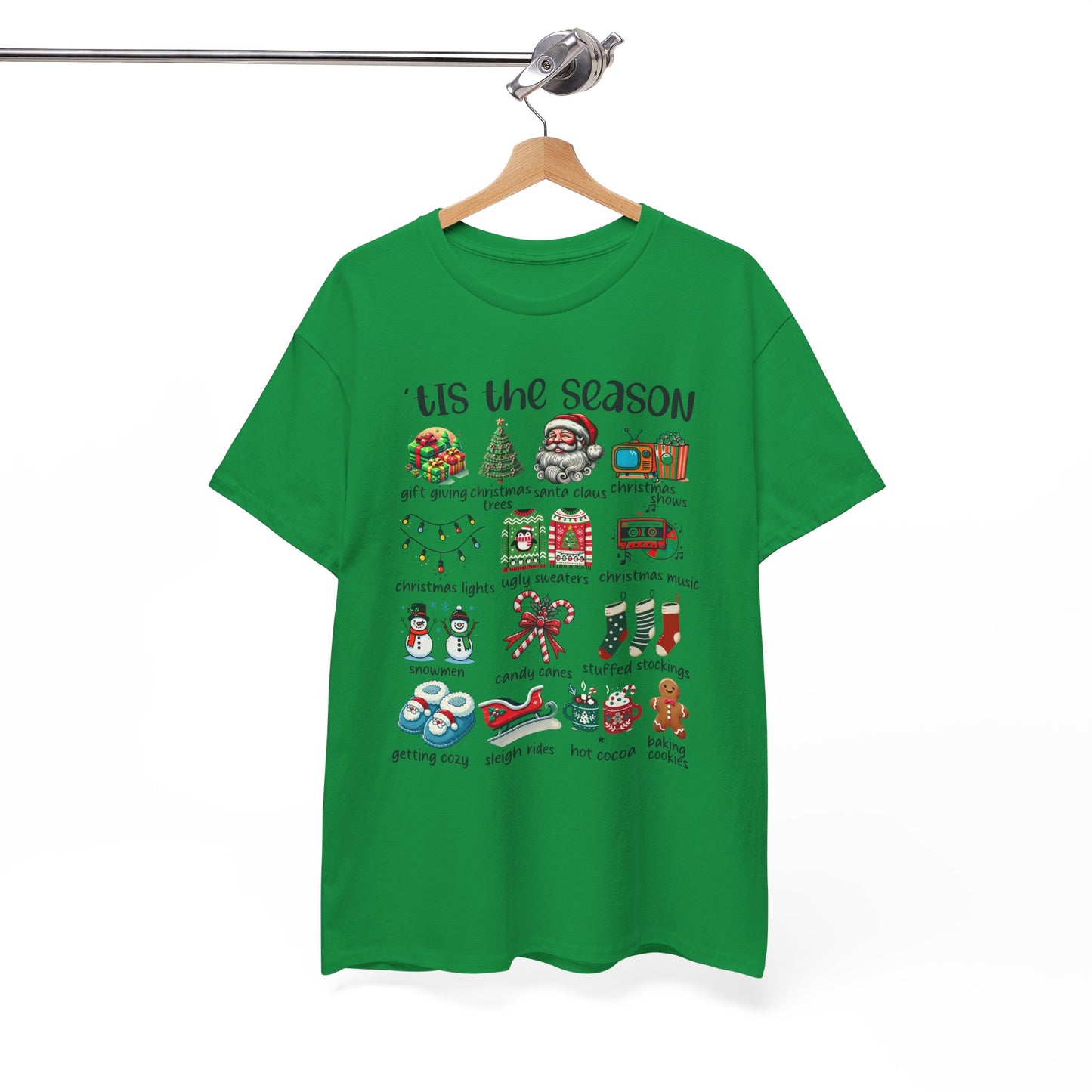 'Tis the Season Heavy Cotton Tee - Holiday Cheer and Festive Fun