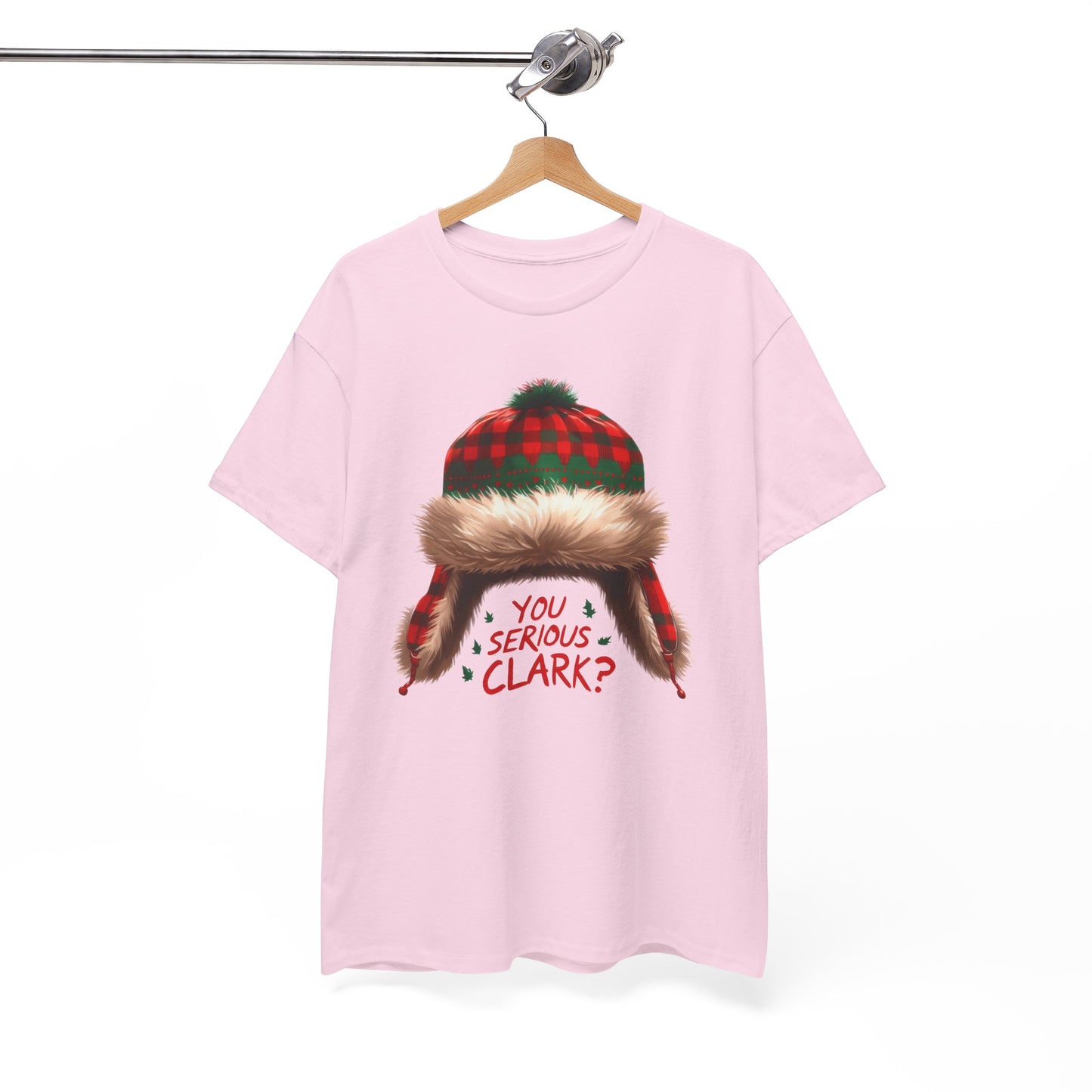 Funny Holiday Heavy Cotton Tee - 'You Serious, Clark?'