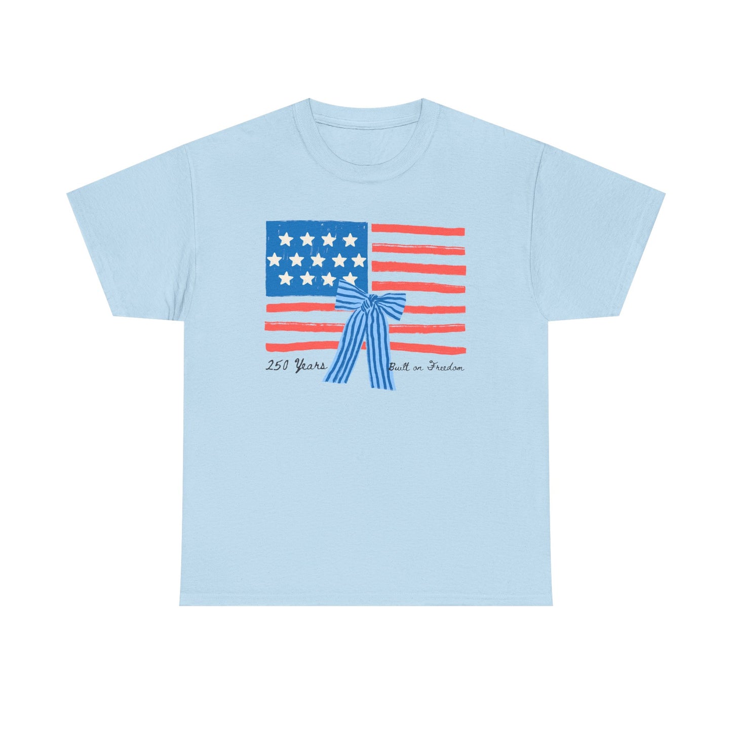American Flag Bow T-Shirt — 4th of July Patriotic Tee