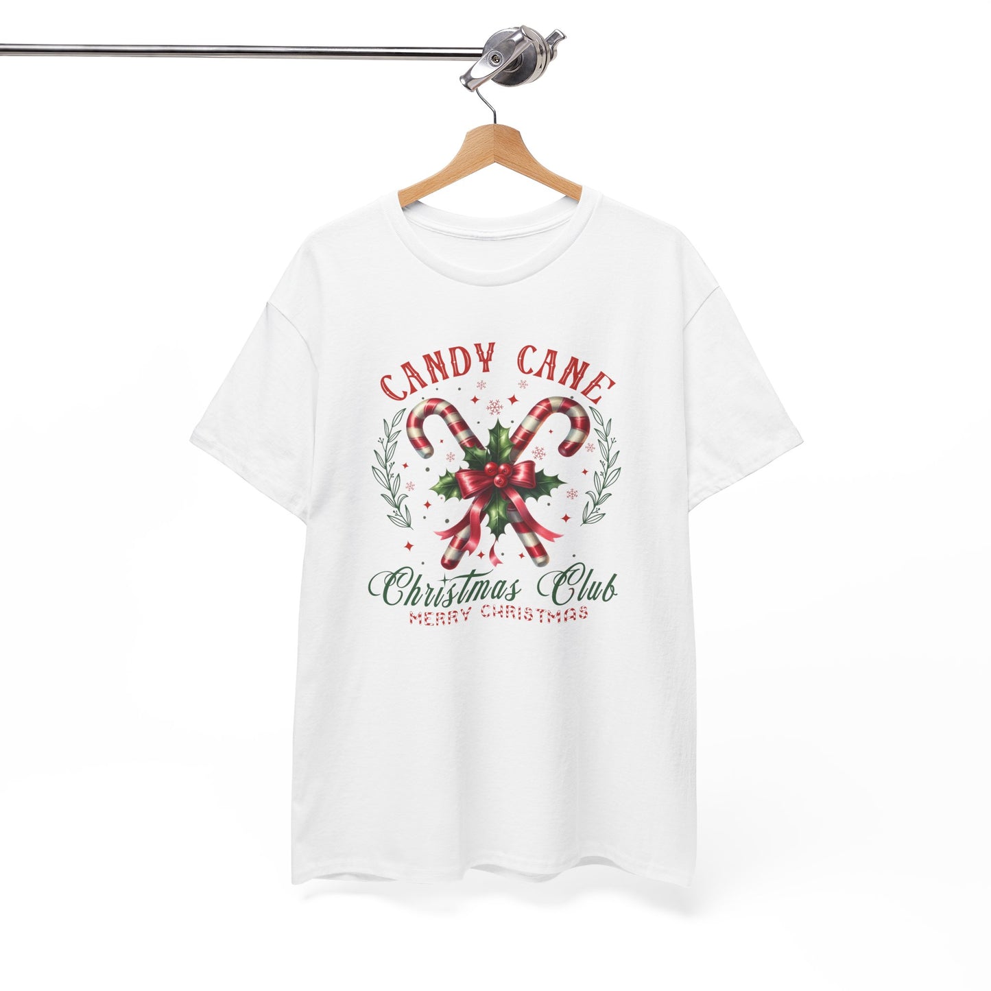 Candy Cane Christmas Club Heavy Cotton Tee - Merry Christmas Holiday Shirt