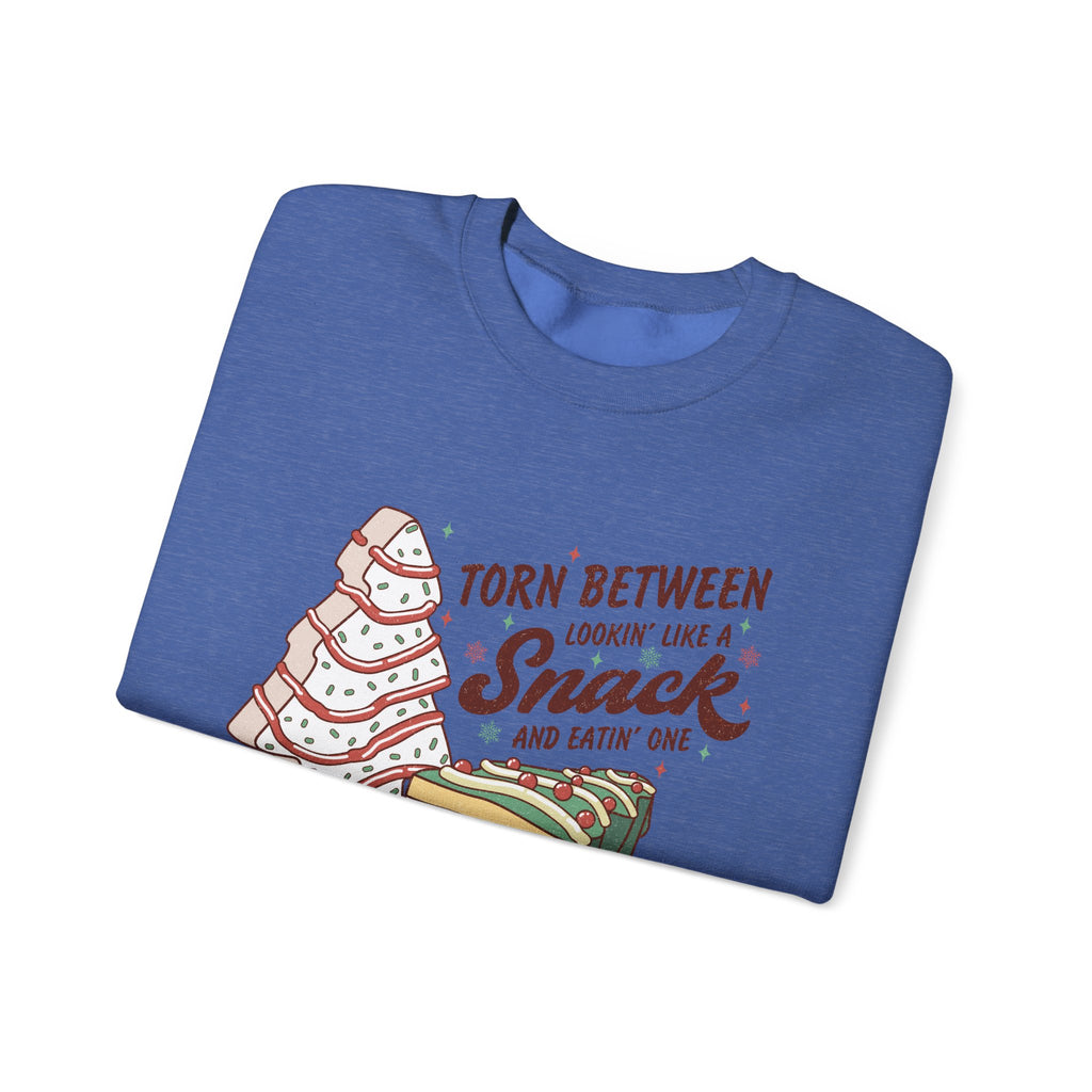 Snack Lovers Crewneck Sweatshirt – 'Torn Between Looking Like a Snack and Eatin One'