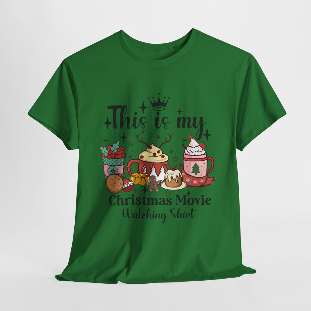 Christmas Movie Watching Tee - Heavy Cotton Shirt