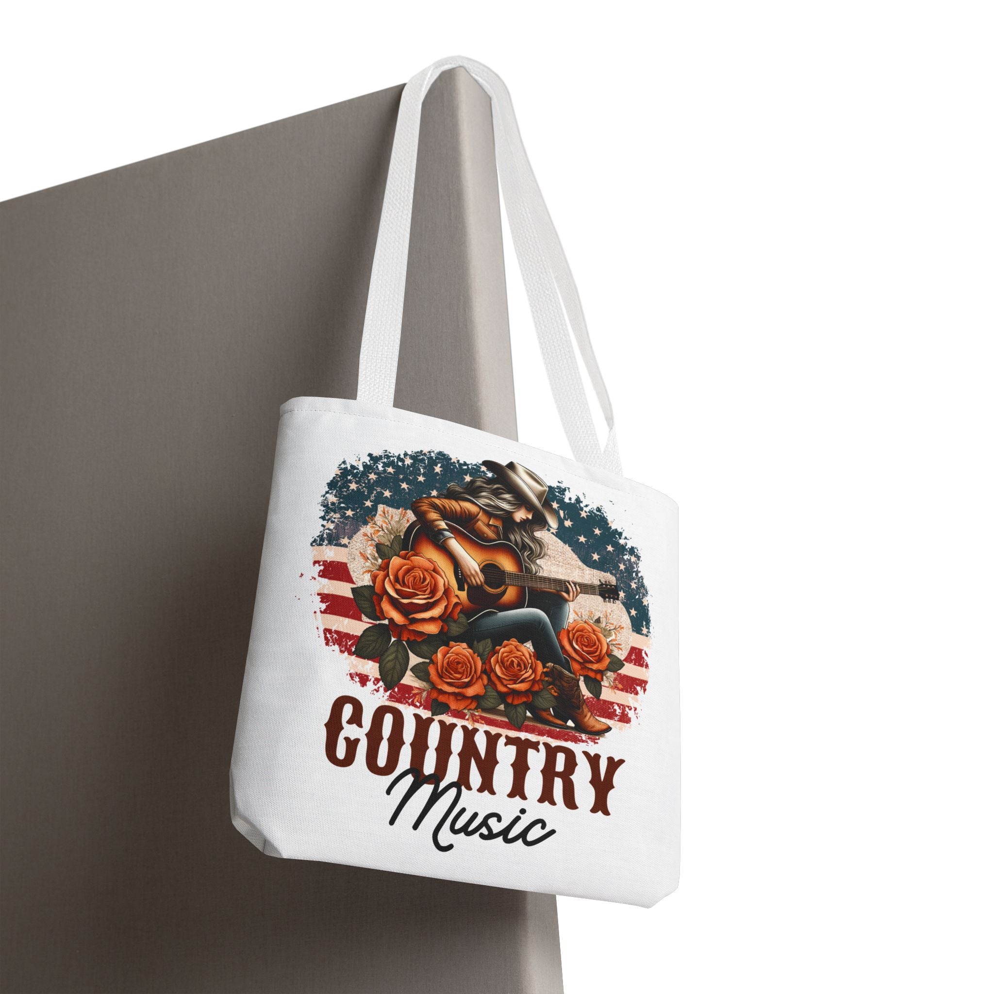 Country Music Cowgirl Tote Bag