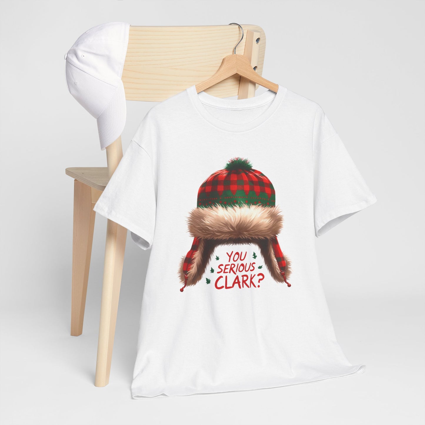 Funny Holiday Heavy Cotton Tee - 'You Serious, Clark?'