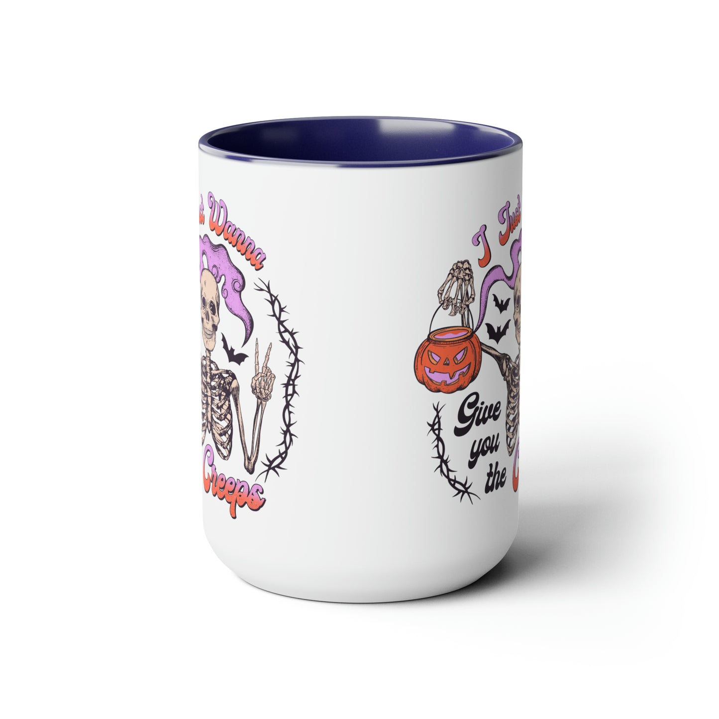 Two-Tone Coffee Mugs, 15oz