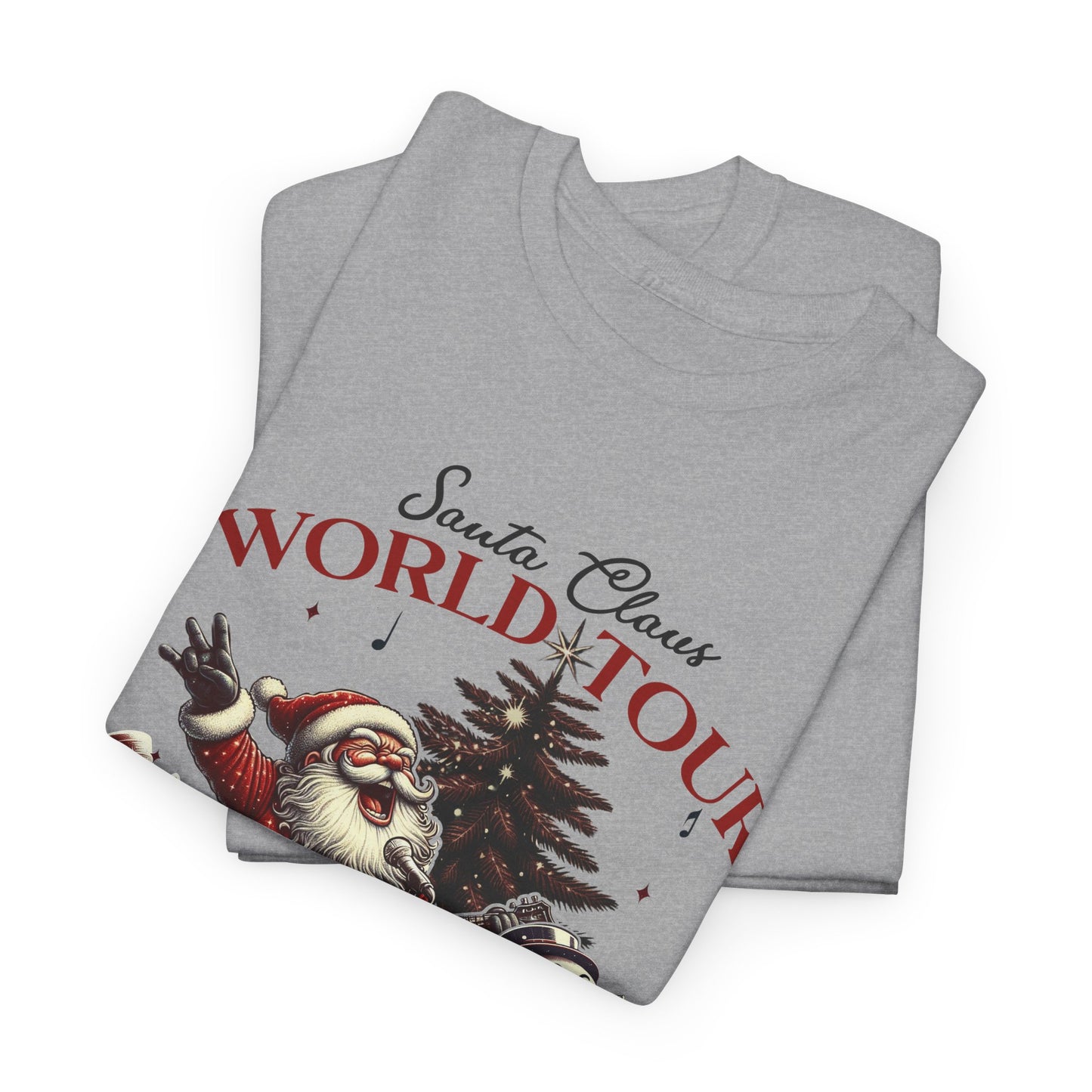 Christmas Santa Claus World Tour Tee - Heavy Cotton T-Shirt