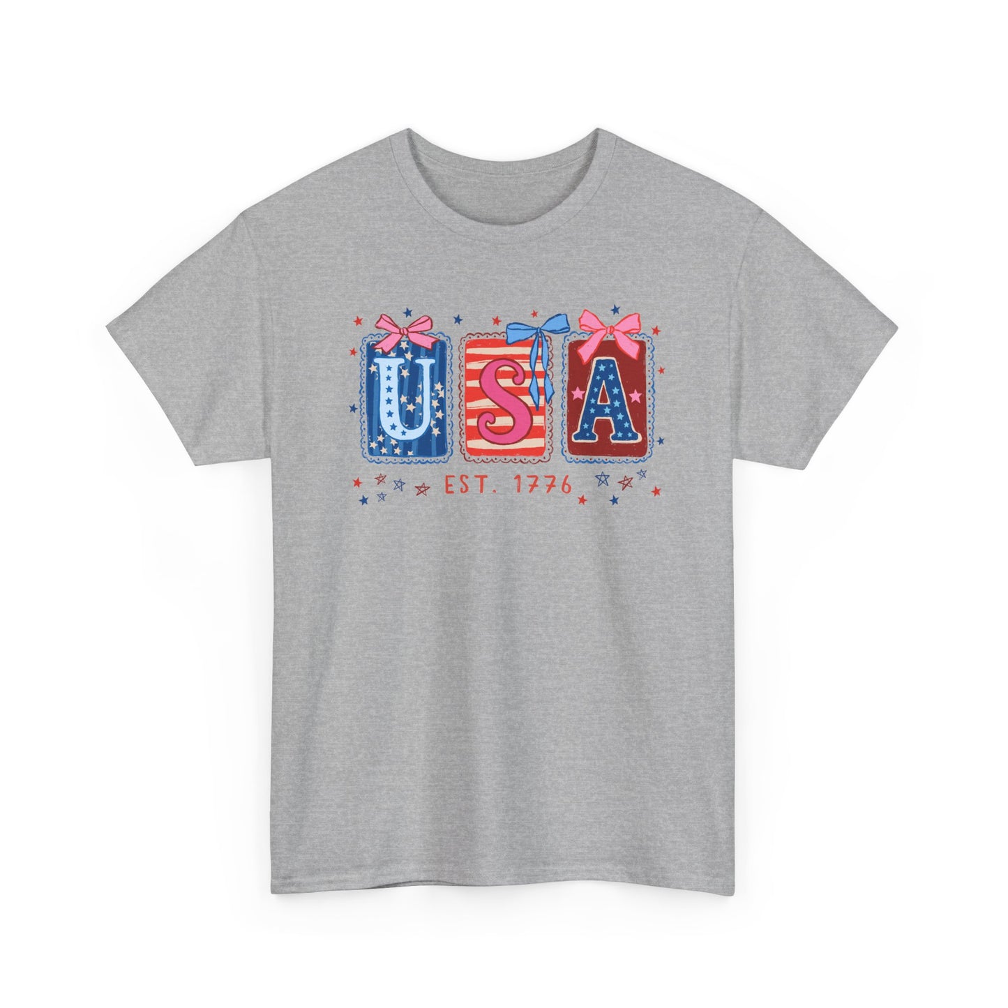 'USA Est. 1776' Red White Blue Graphic Tee