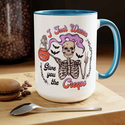 Two-Tone Coffee Mugs, 15oz