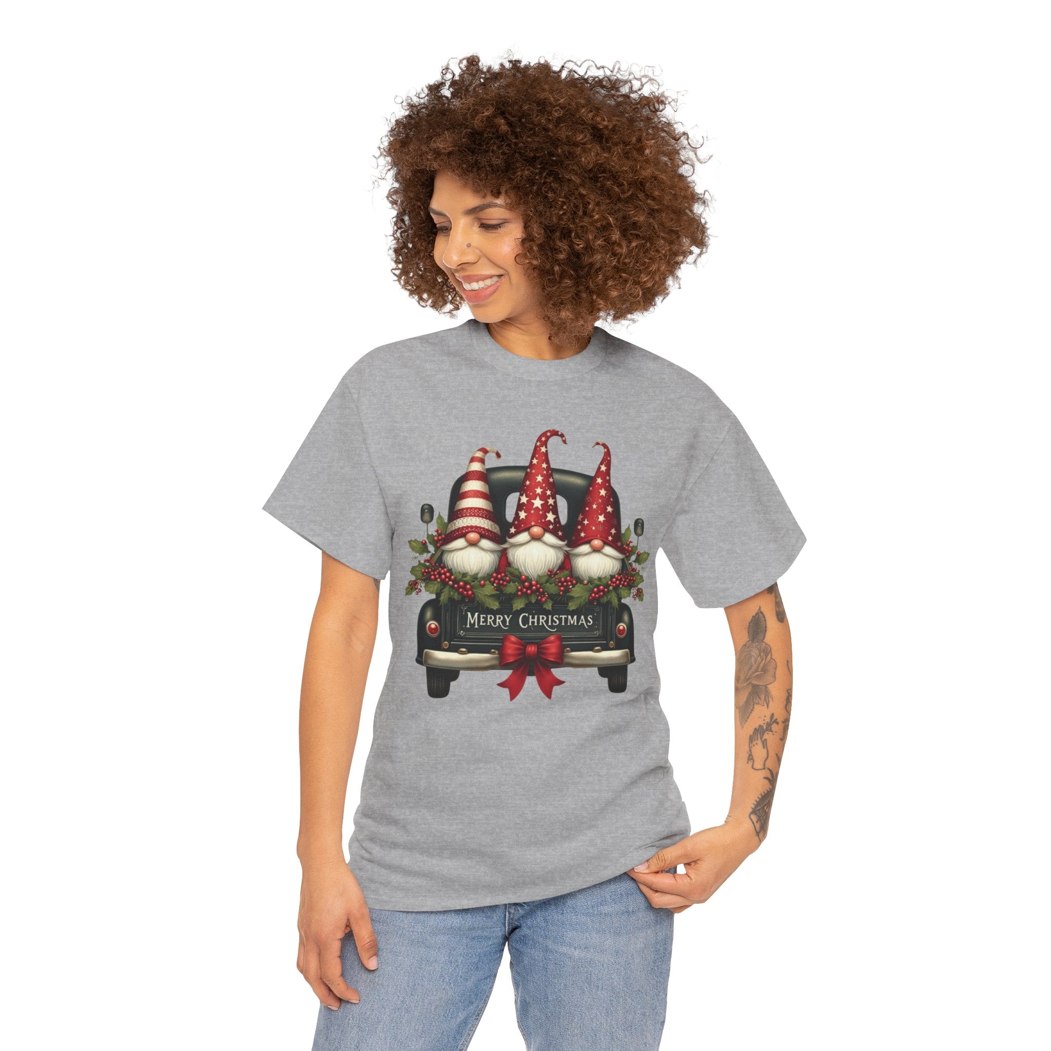 Christmas Gnome Truck Tee — Merry Christmas Holiday Shirt