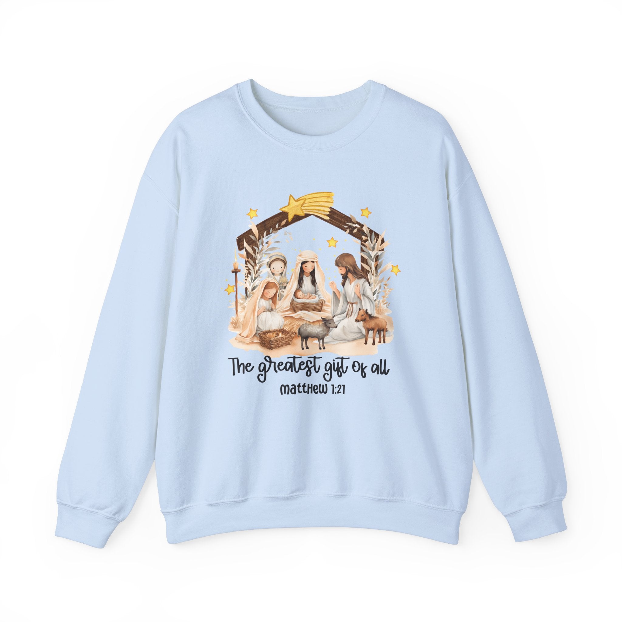 Christmas Nativity Crewneck Sweatshirt - "The Greatest Gift of All"