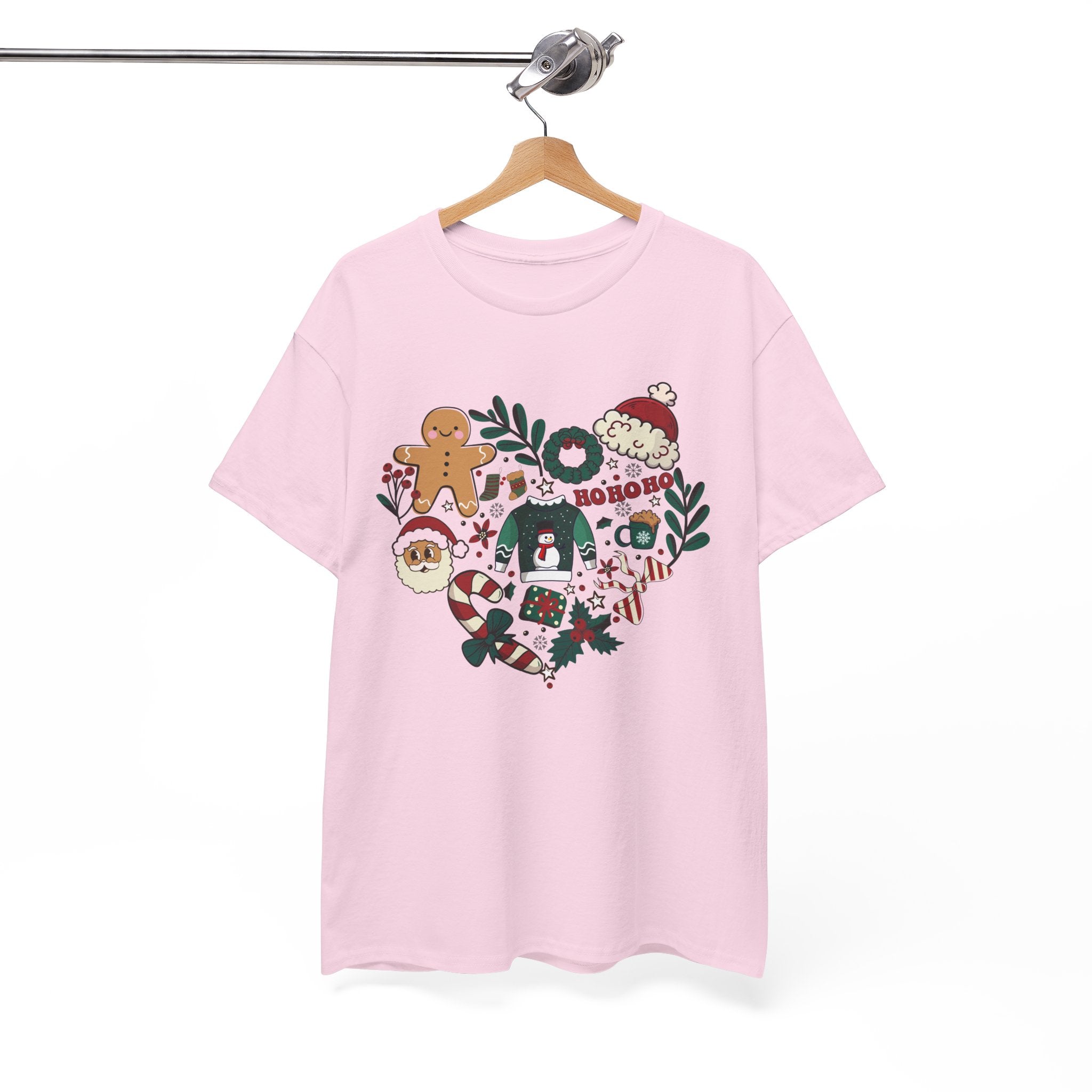 Festive Holiday Heart Heavy Cotton Tee