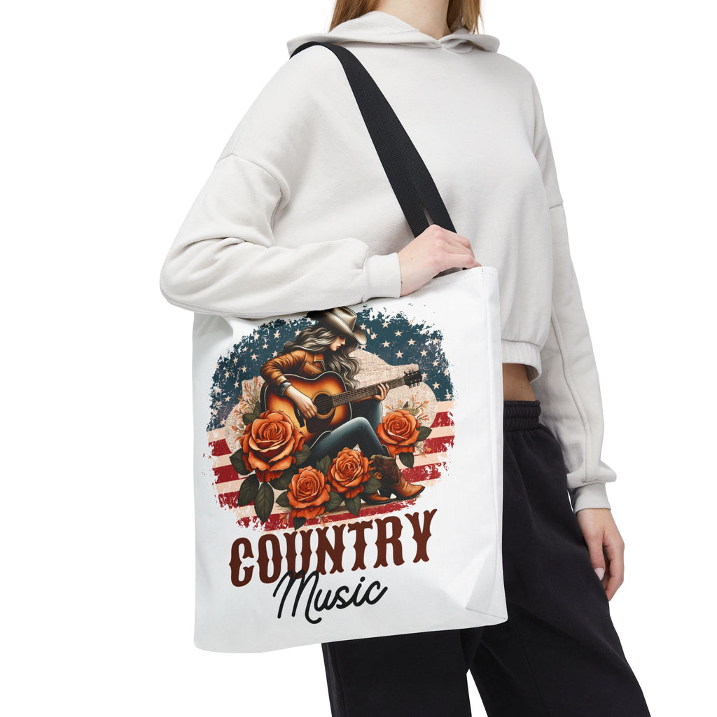 Country Music Cowgirl Tote Bag