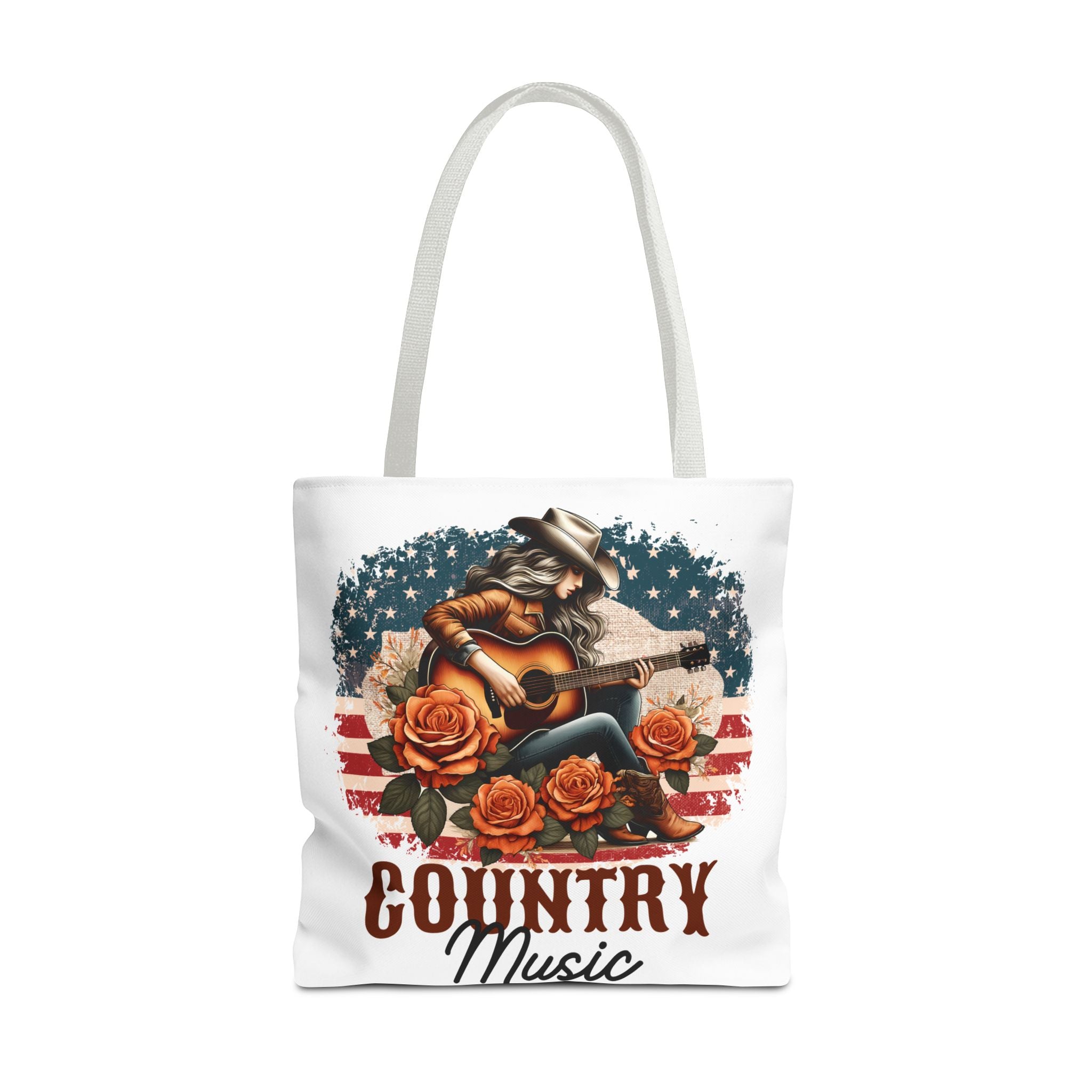 Country Music Cowgirl Tote Bag
