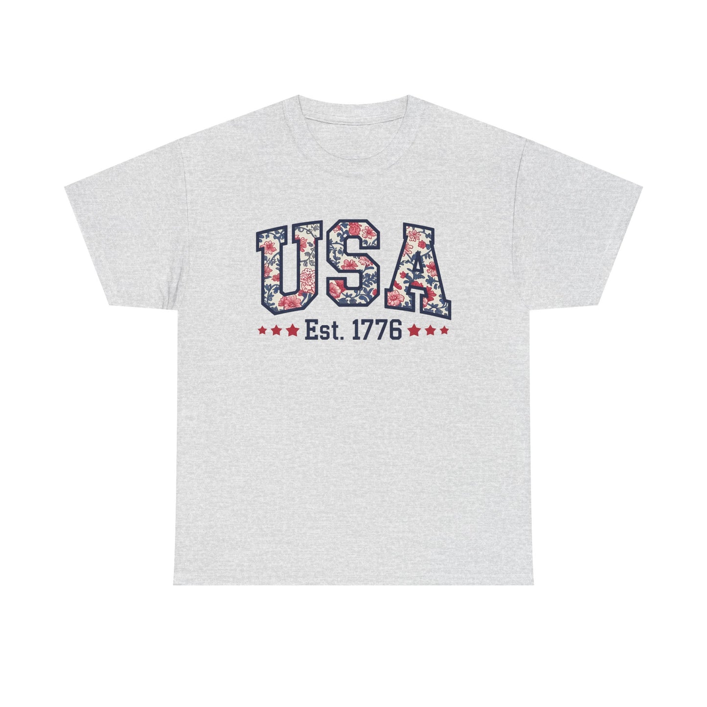 Patriotic USA Floral- Tee