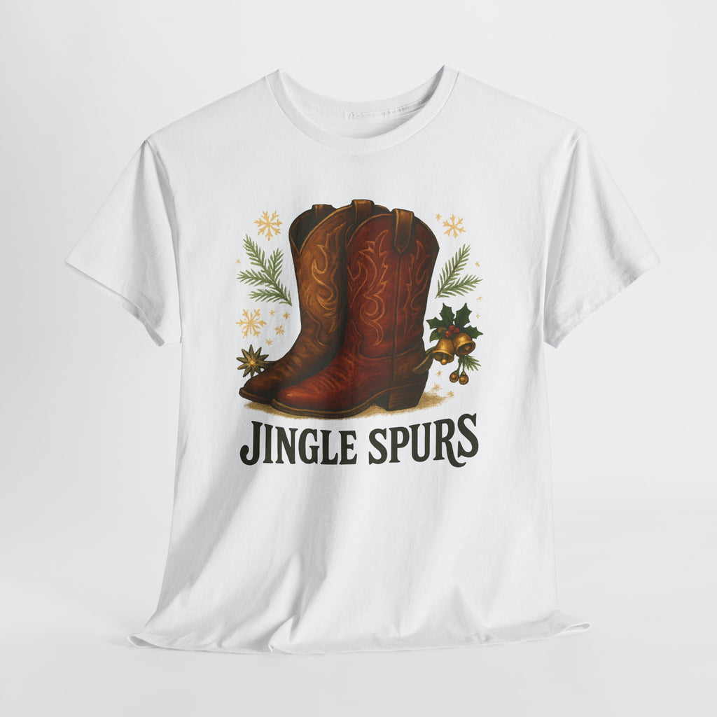Jingle Spurs Cowboy Boots Christmas T‑Shirt