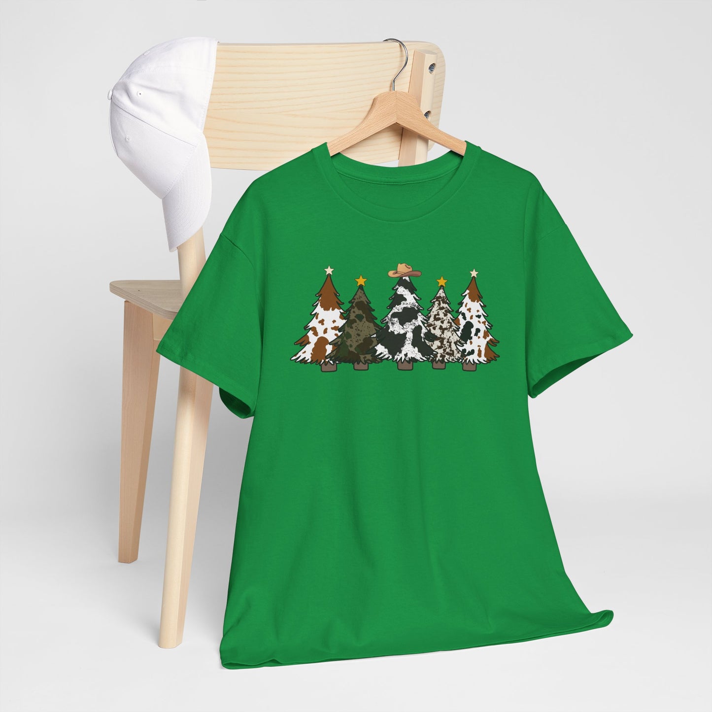Whimsical Holiday Trees Heavy Cotton Tee