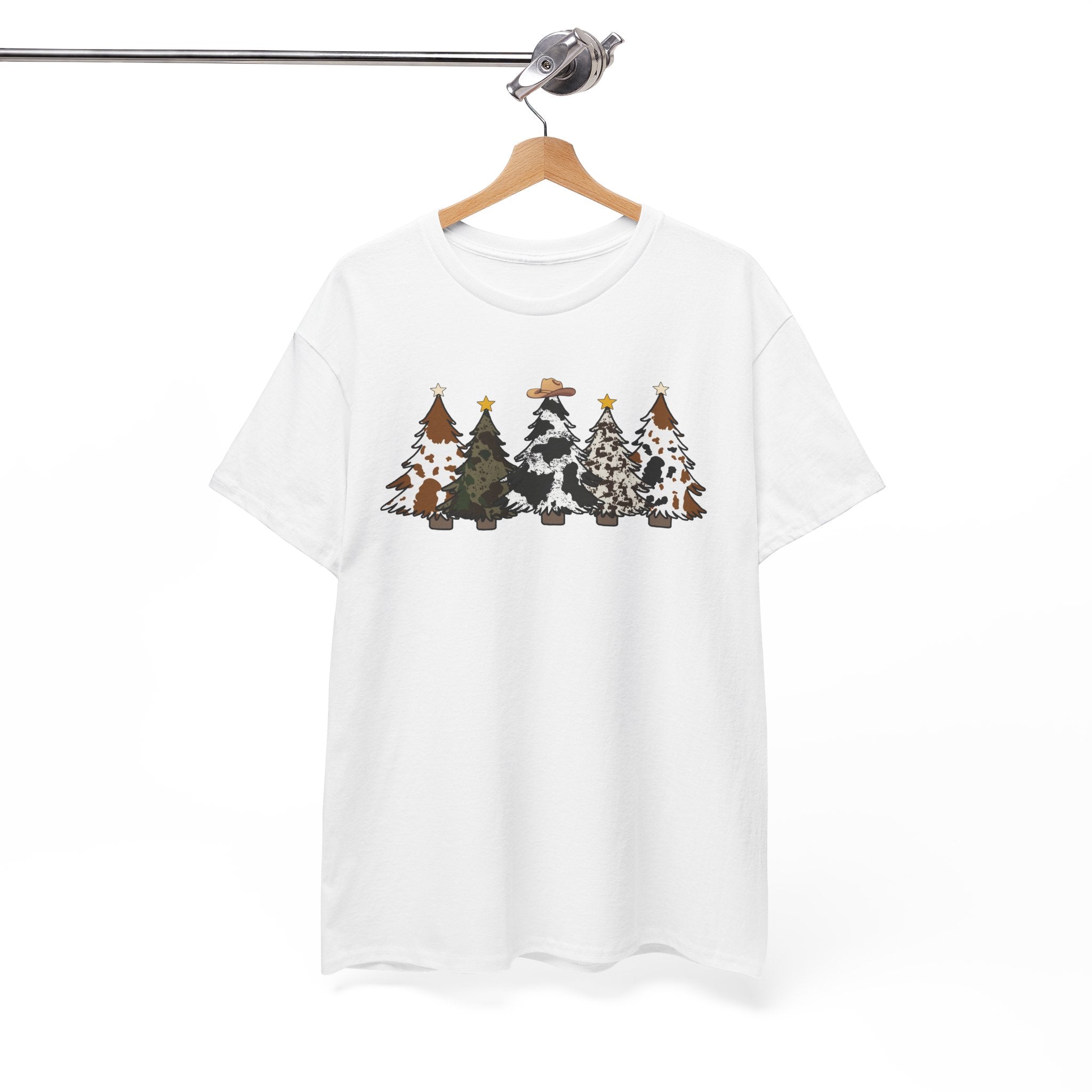 Whimsical Holiday Trees Heavy Cotton Tee