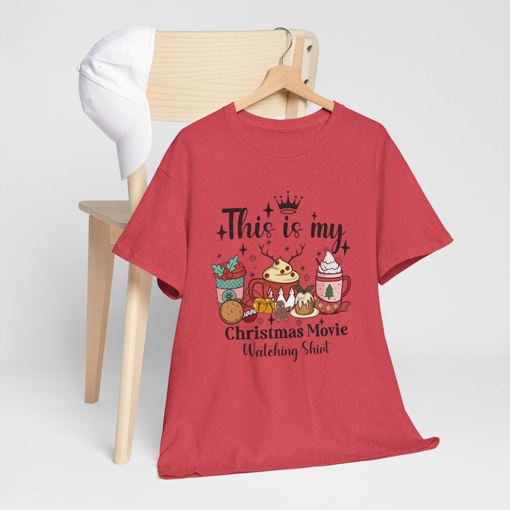 Christmas Movie Watching Tee - Heavy Cotton Shirt