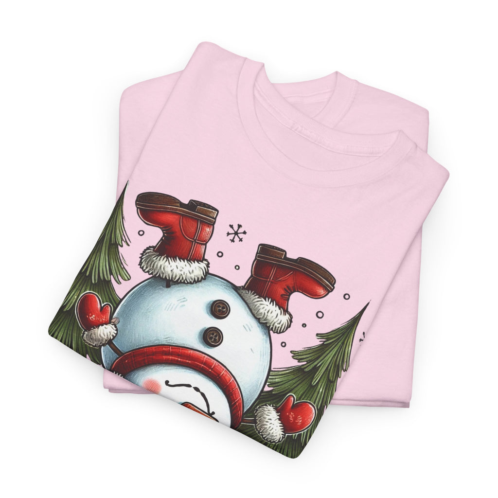 Let It Snow Heavy Cotton Tee - Festive Winter Apparel