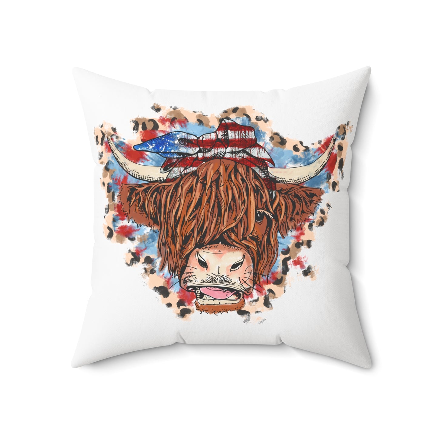 Highland Cow Throw Pillow