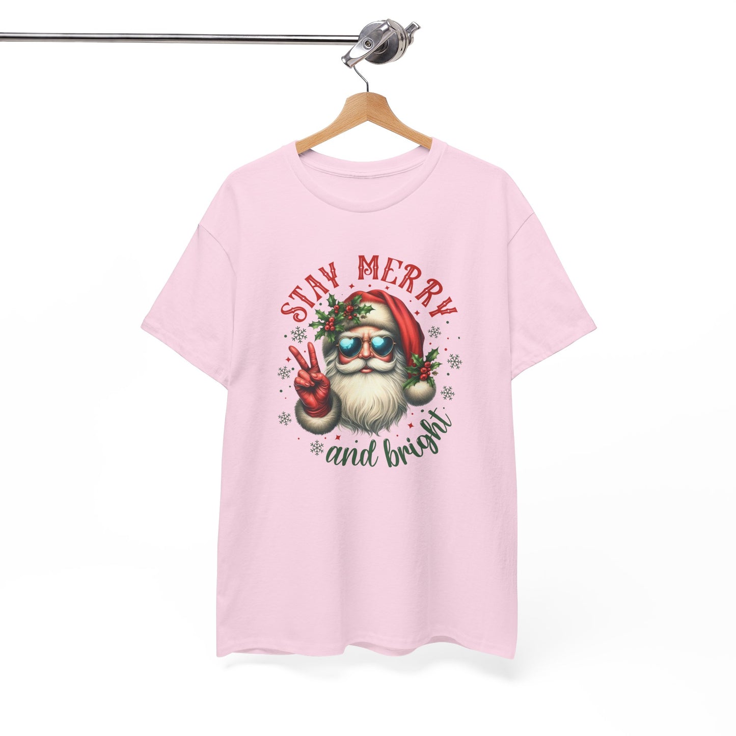 Stay Merry Holiday Heavy Cotton Tee | Fun Christmas Shirt