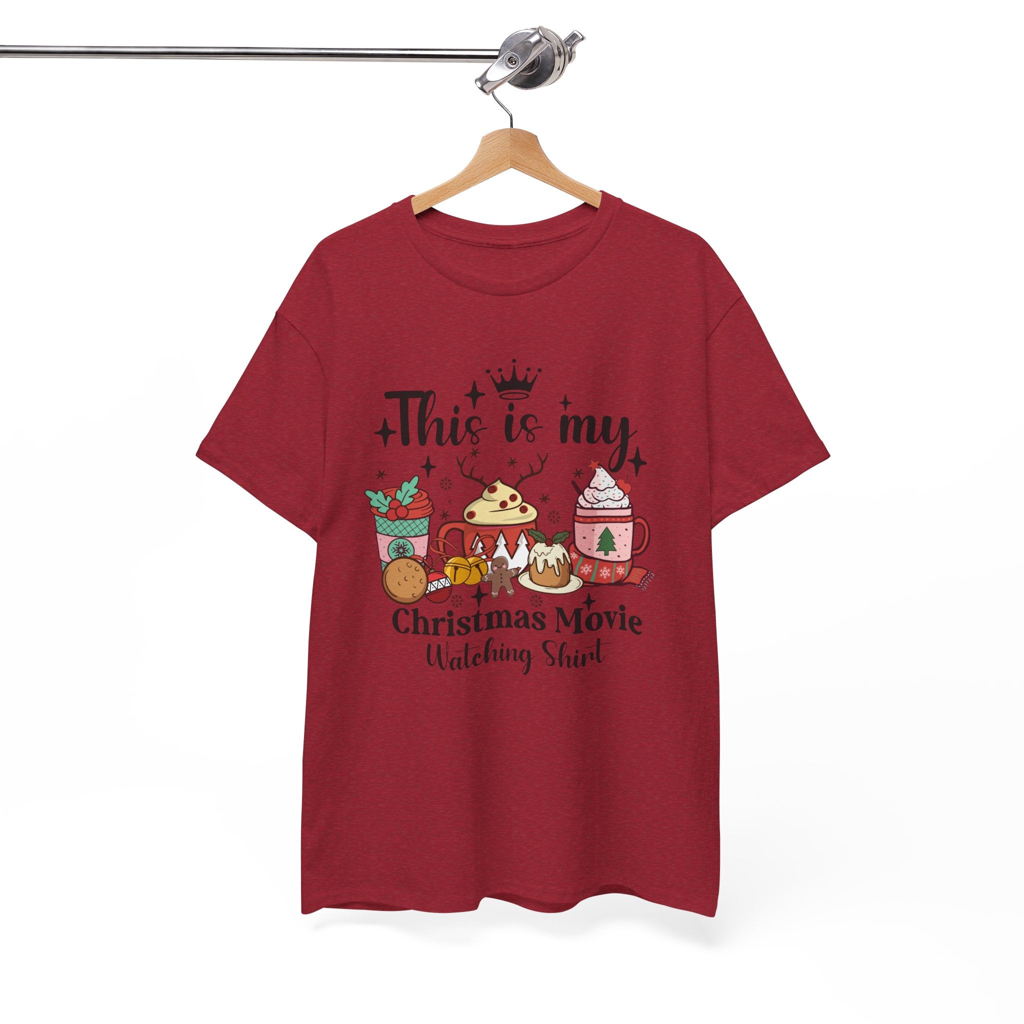 Christmas Movie Watching Tee - Heavy Cotton Shirt