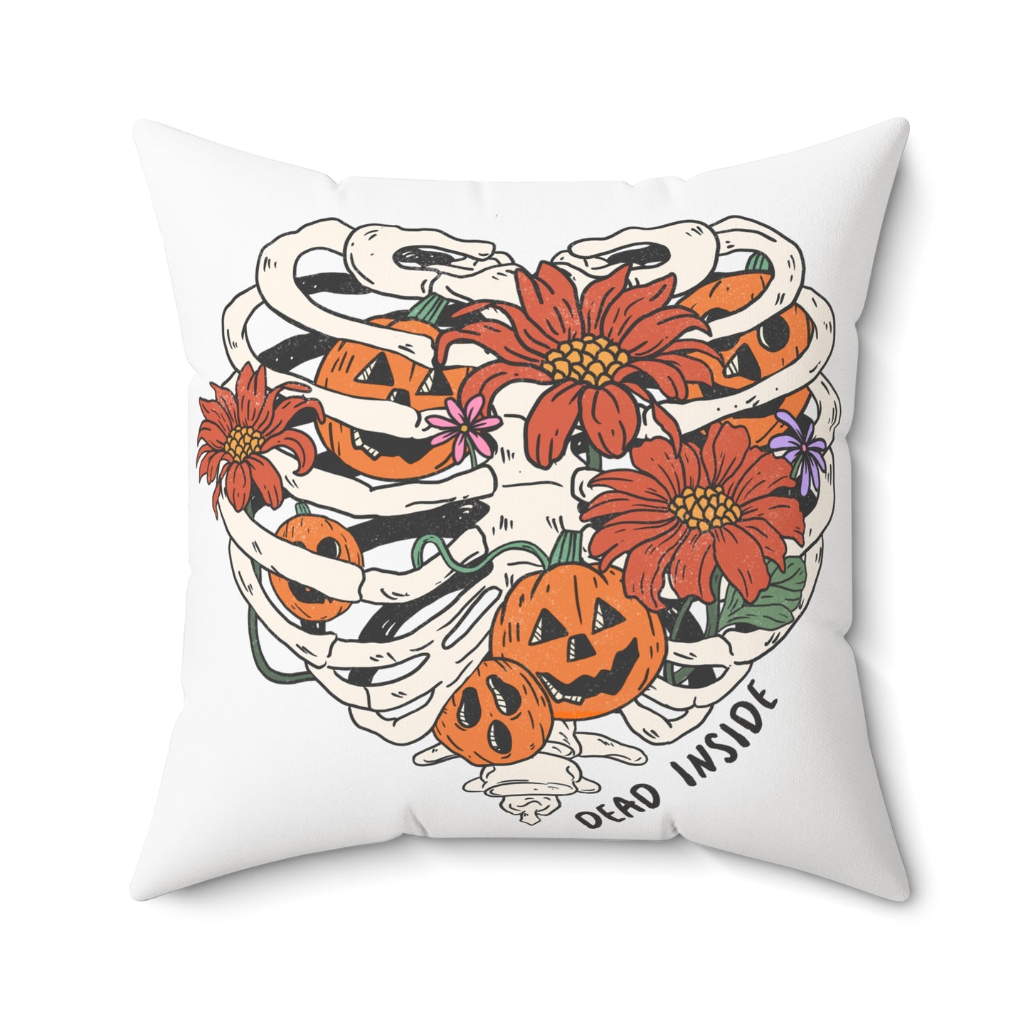 Halloween Floral Skull & Jack-O'-Lantern