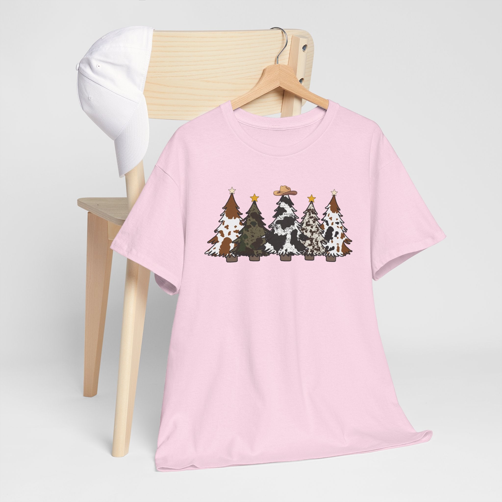 Whimsical Holiday Trees Heavy Cotton Tee