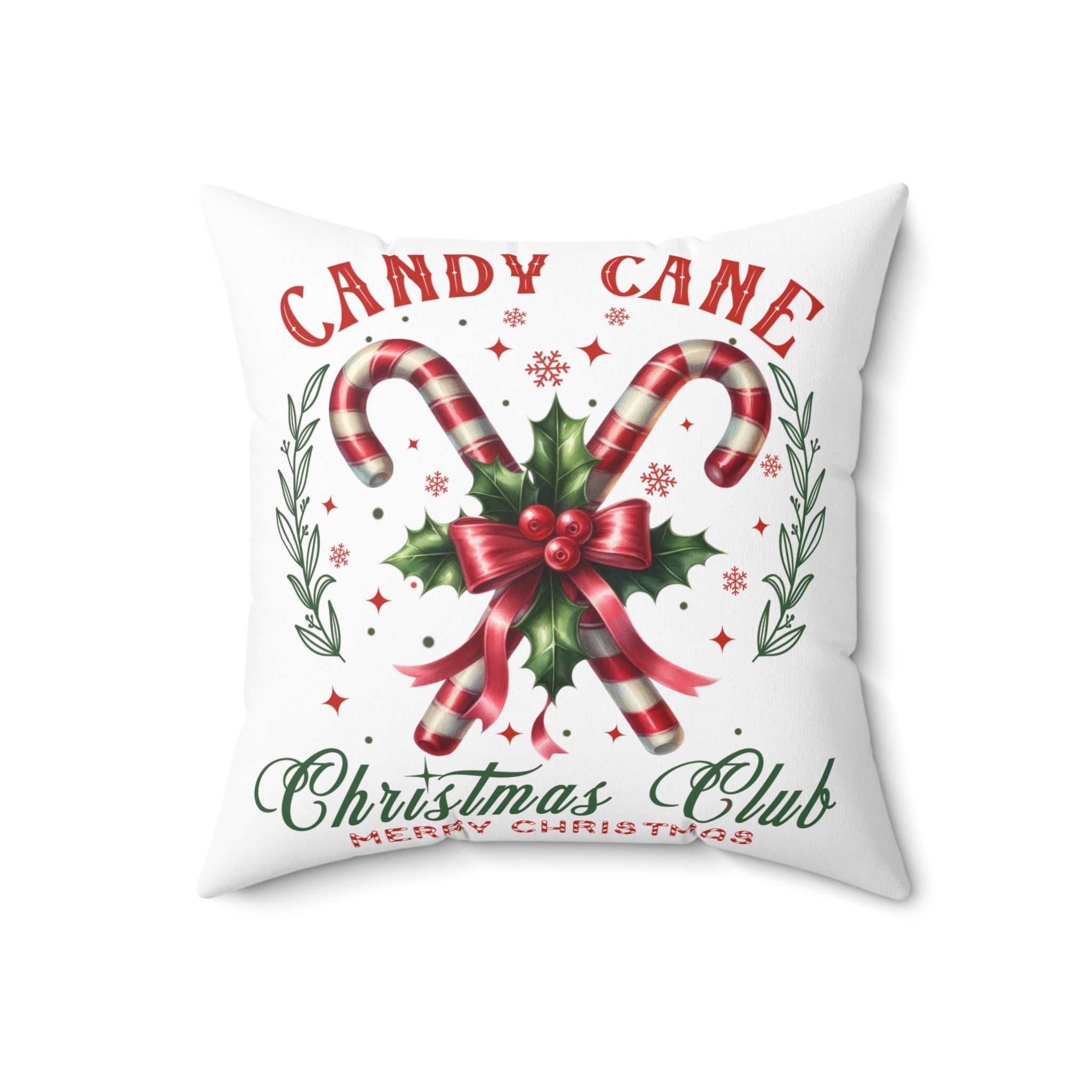 Candy Cane Christmas Pillow - Festive Holiday Decor for Home