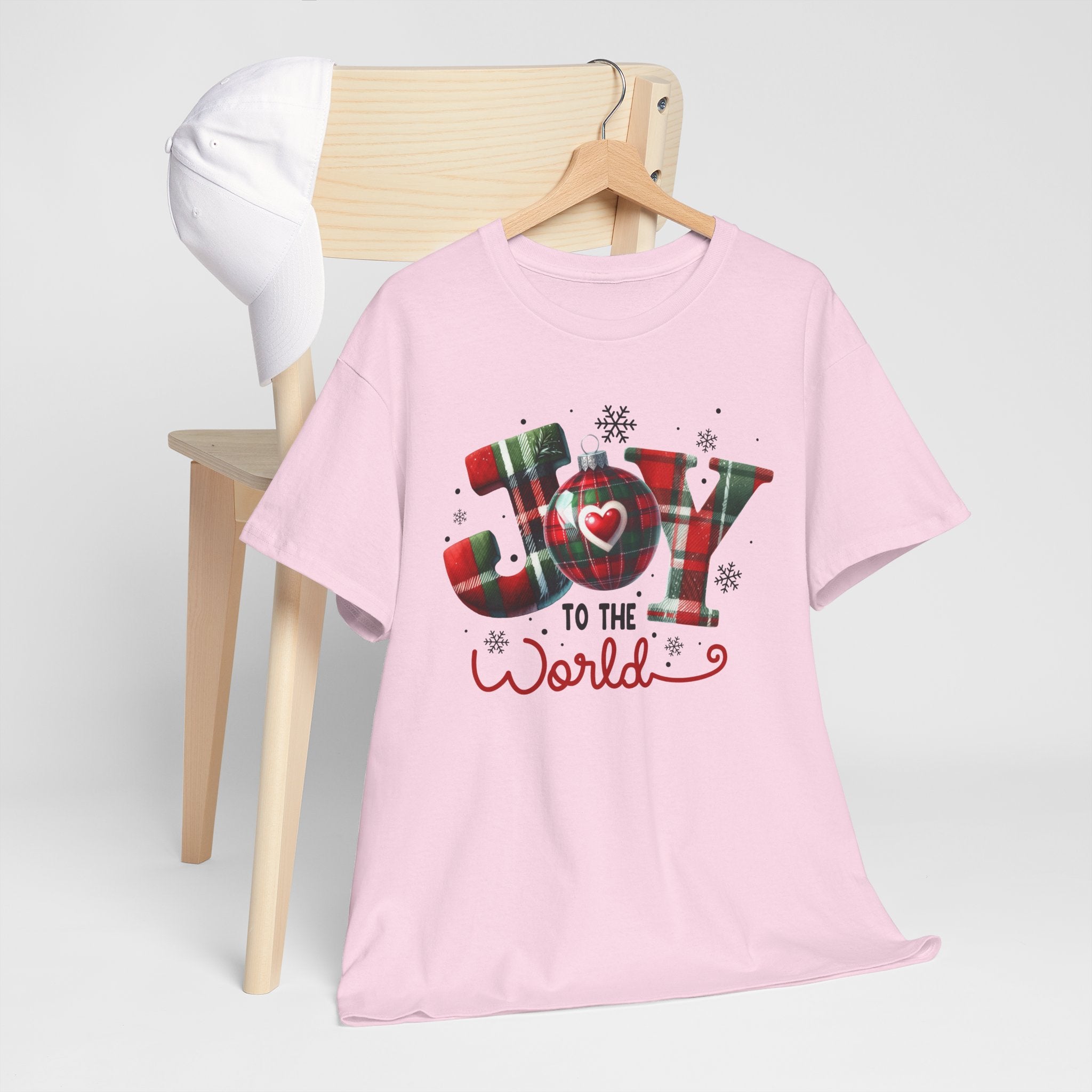 Joy to the World -Heavy Cotton Tee - Christmas Holiday Shirt