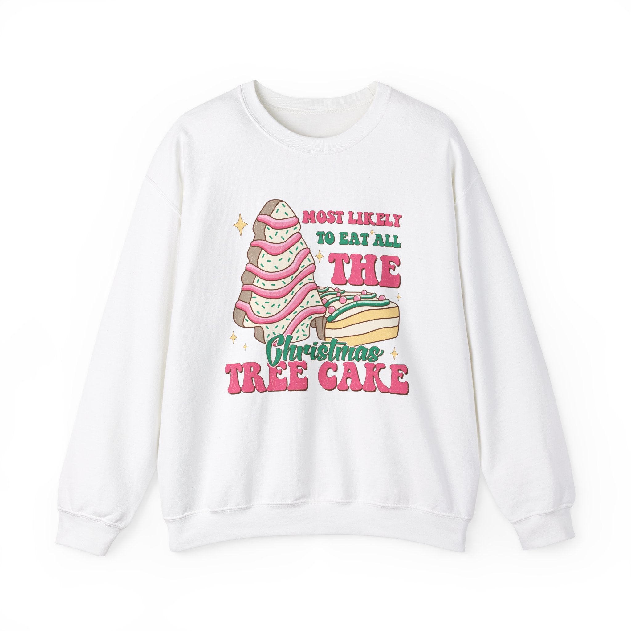 Heavy Blend™ Crewneck Sweatshirt - Most Likely to Eat All the Christmas Tree Cake
