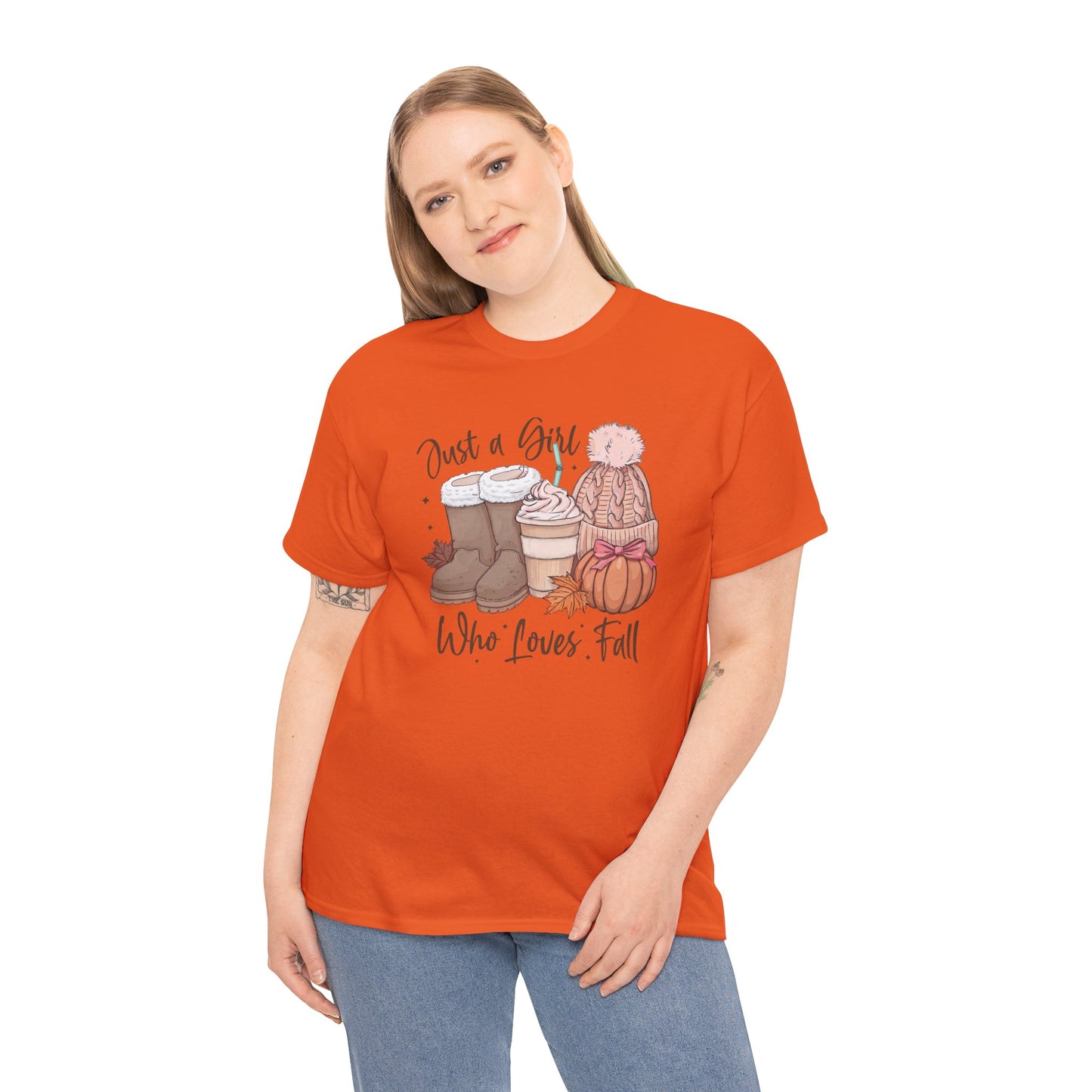 Just a Girl Who Loves Fall, Vintage Style Tee