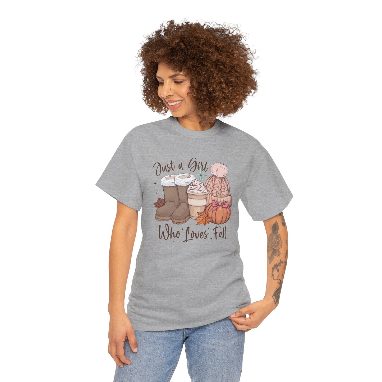 Just a Girl Who Loves Fall, Vintage Style Tee