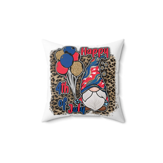 Fourth of July Gnome Throw Pillow