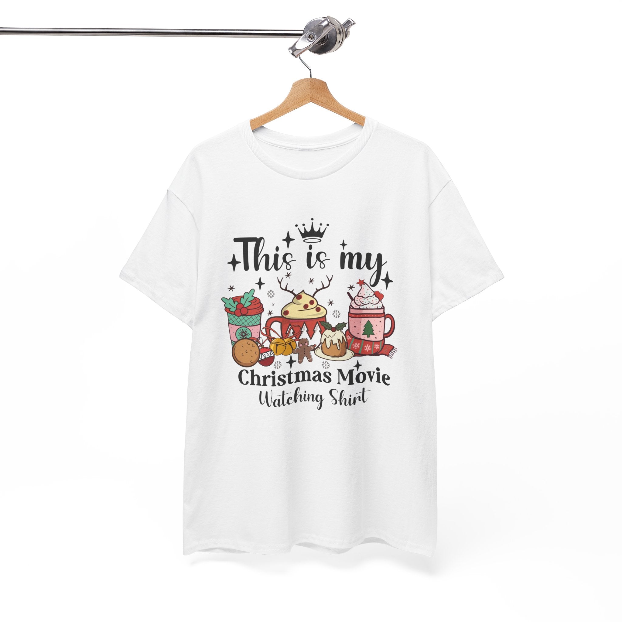 Christmas Movie Watching Tee - Heavy Cotton Shirt