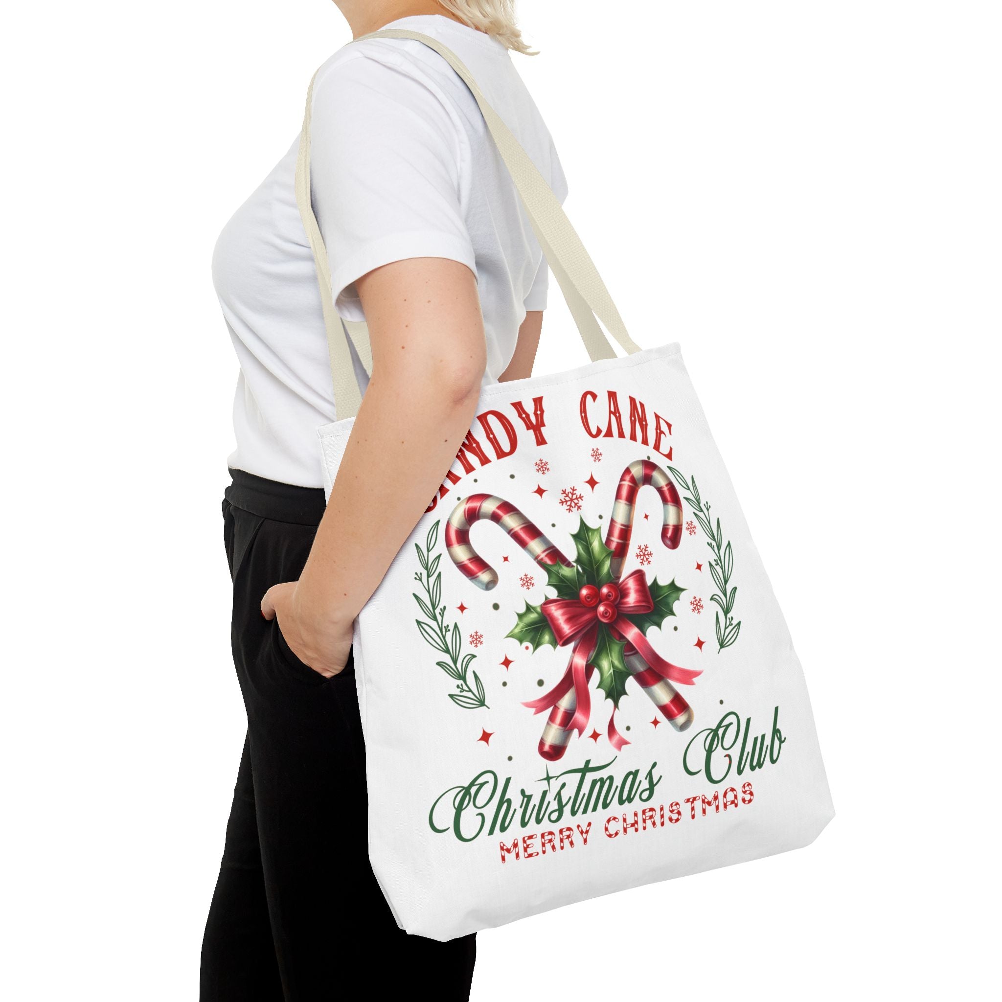 Christmas Candy Cane Tote Bag - Merry Christmas Club