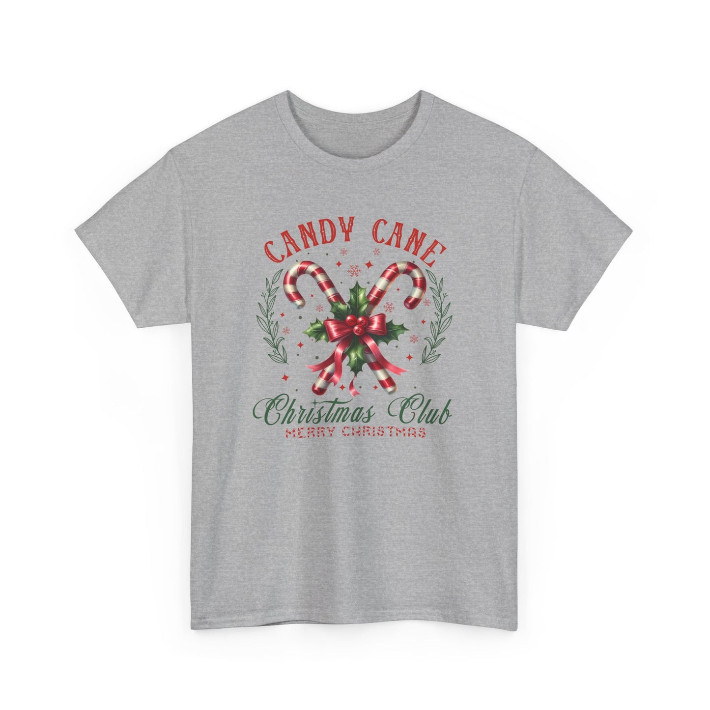 Candy Cane Christmas Club Heavy Cotton Tee - Merry Christmas Holiday Shirt