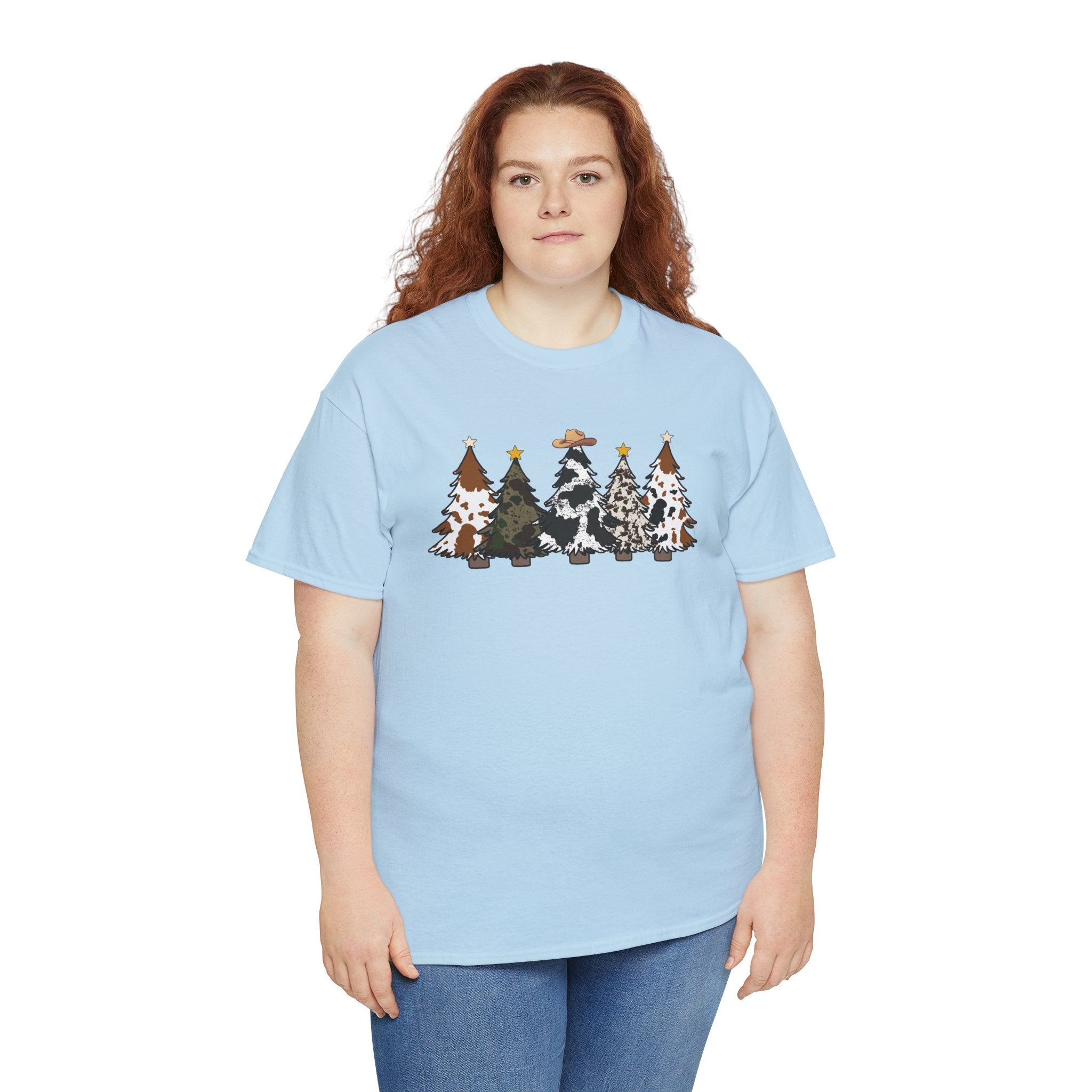 Whimsical Holiday Trees Heavy Cotton Tee