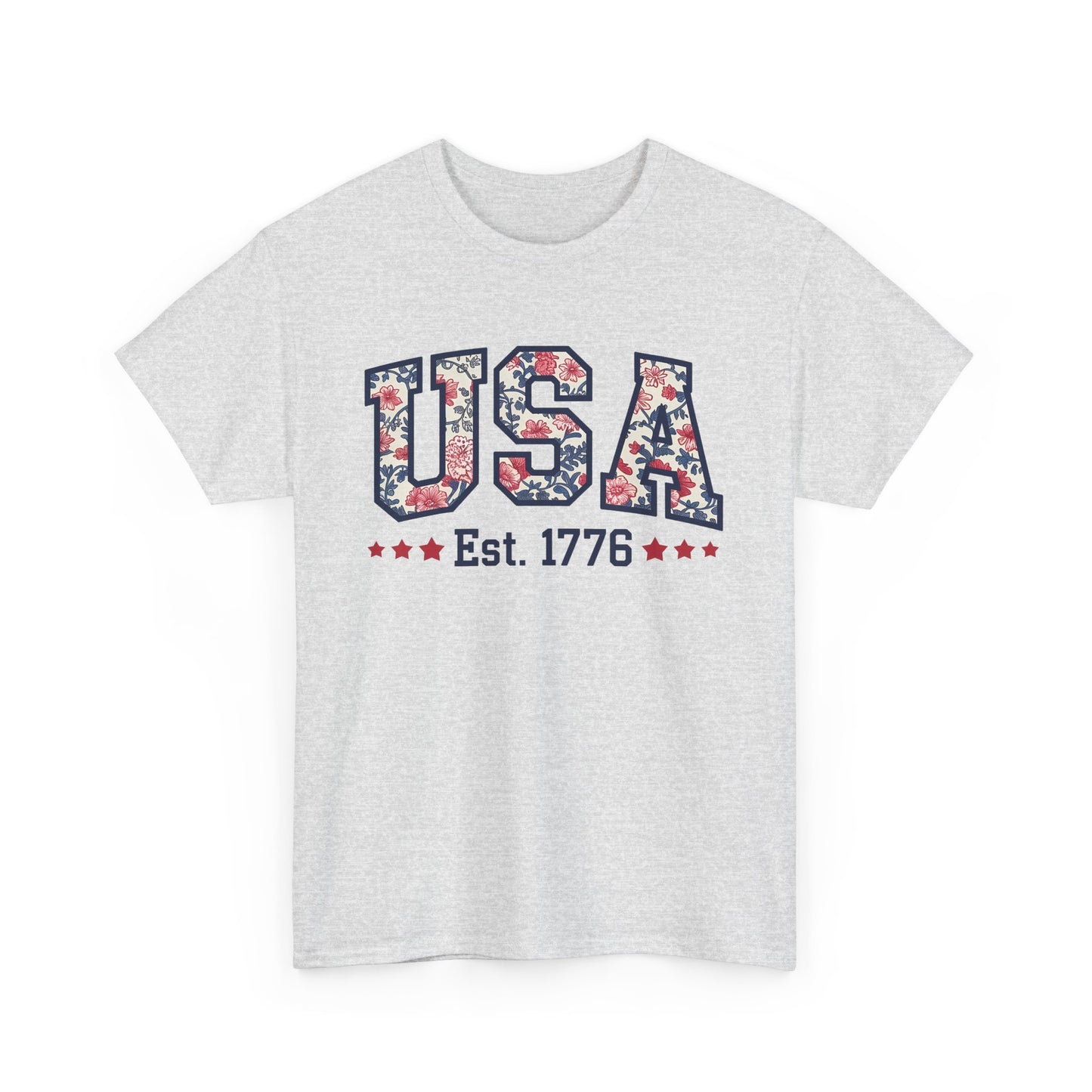 Patriotic USA Floral- Tee