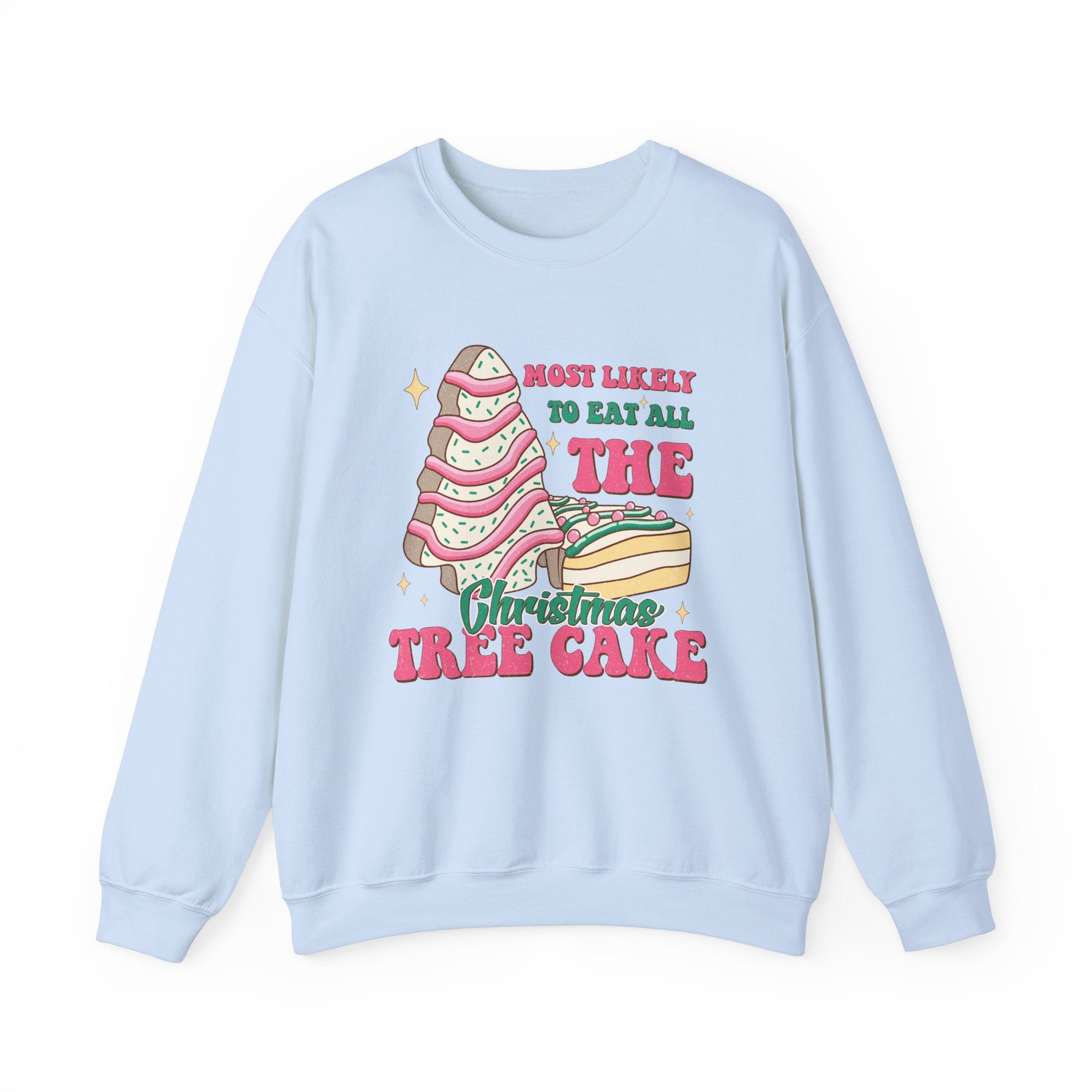 Heavy Blend™ Crewneck Sweatshirt - Most Likely to Eat All the Christmas Tree Cake