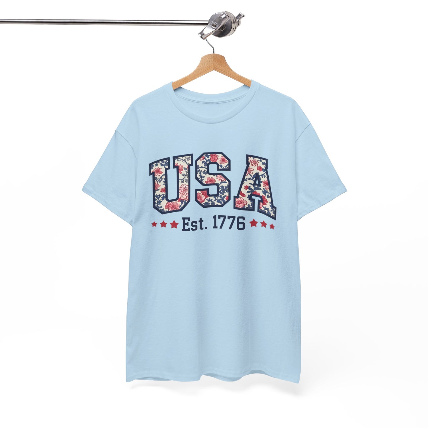 Patriotic USA Floral- Tee