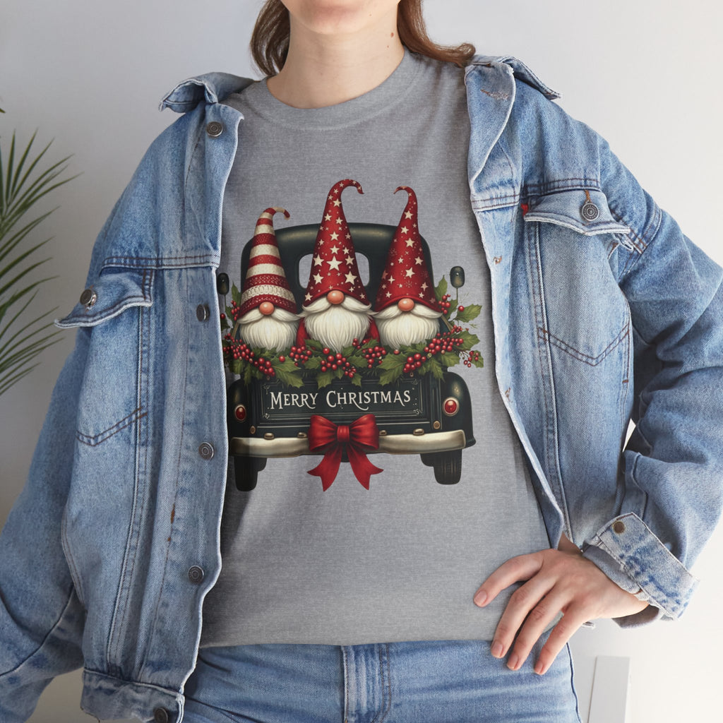 Christmas Gnome Truck Tee — Merry Christmas Holiday Shirt
