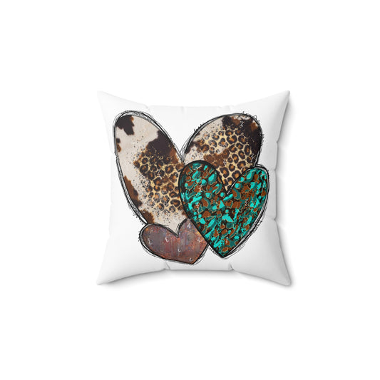 Leopard & Turquoise Hearts