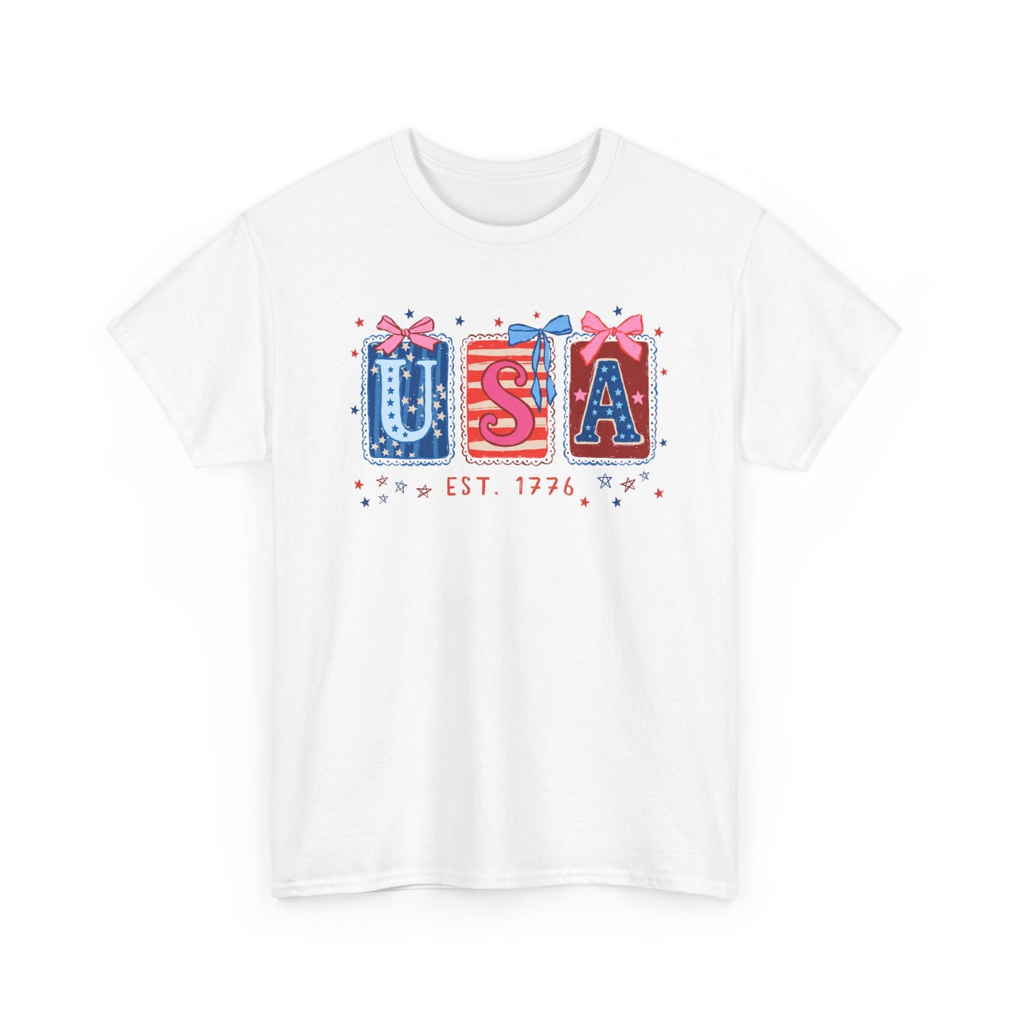 'USA Est. 1776' Red White Blue Graphic Tee