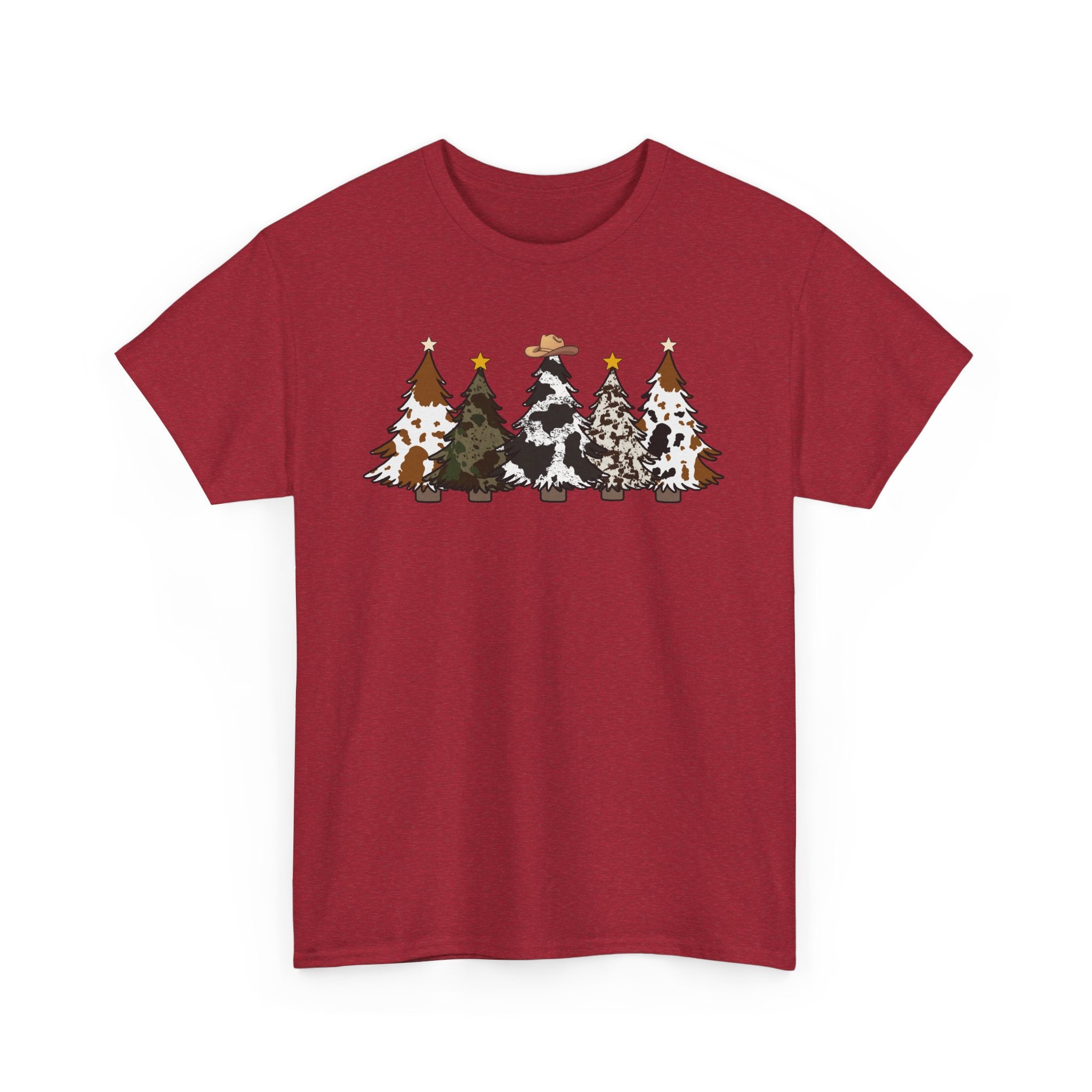 Whimsical Holiday Trees Heavy Cotton Tee